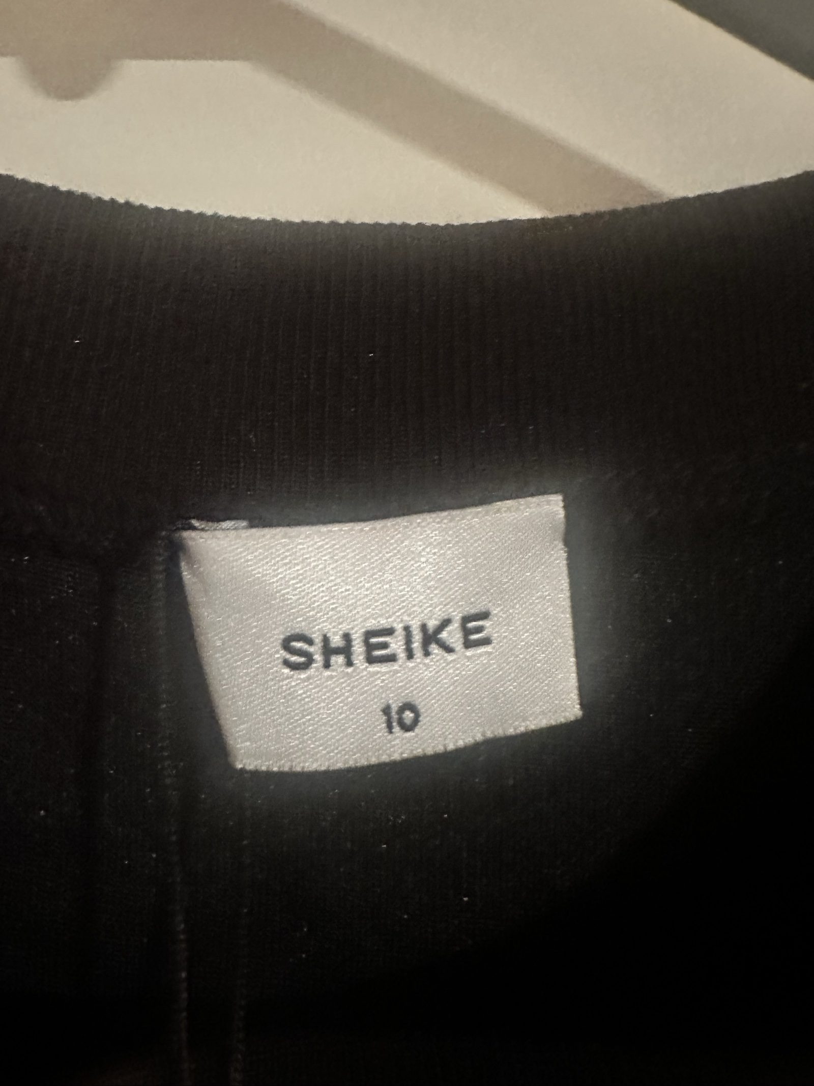 Sheike Black Puff Sleeve Knit Top Size 10 image 3
