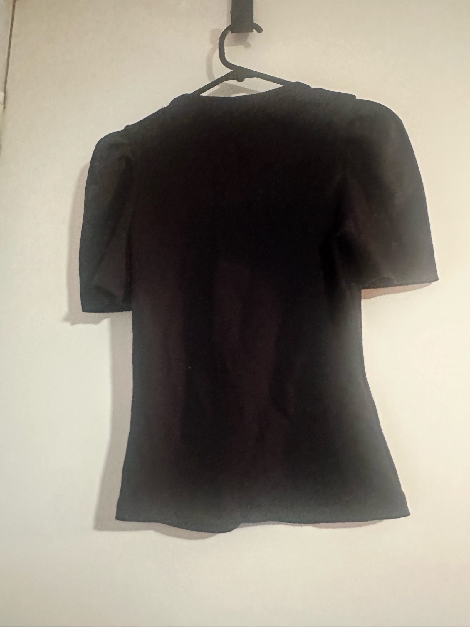 Sheike Black Puff Sleeve Knit Top Size 10 image 5