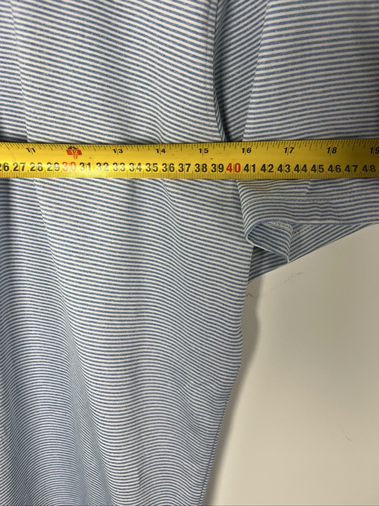 Nike Men's Blue & White Striped Dri-FIT Polo Medium image 5