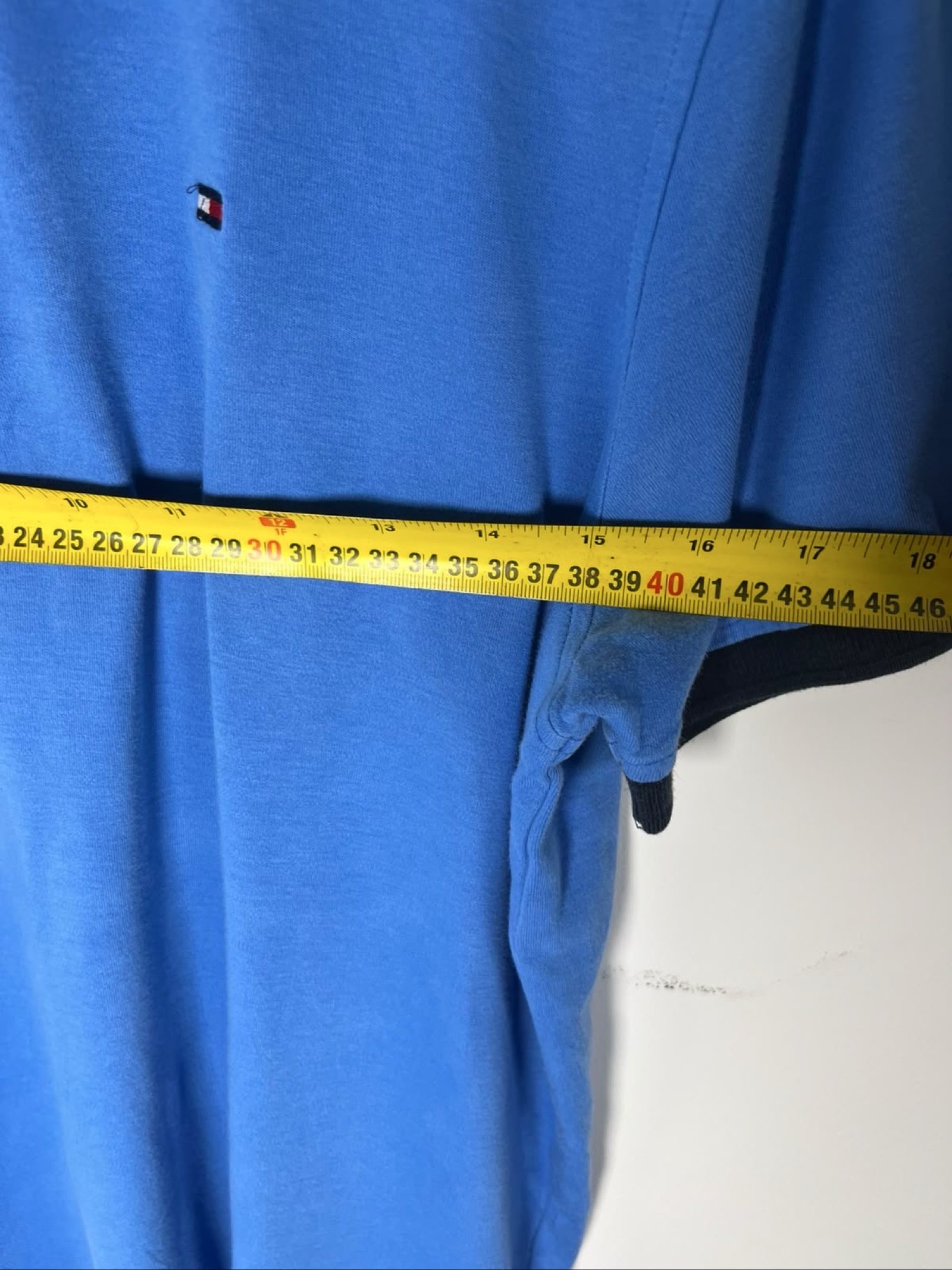 Tommy Hilfiger Men's Blue Polo Shirt Medium Cotton Blend image 4