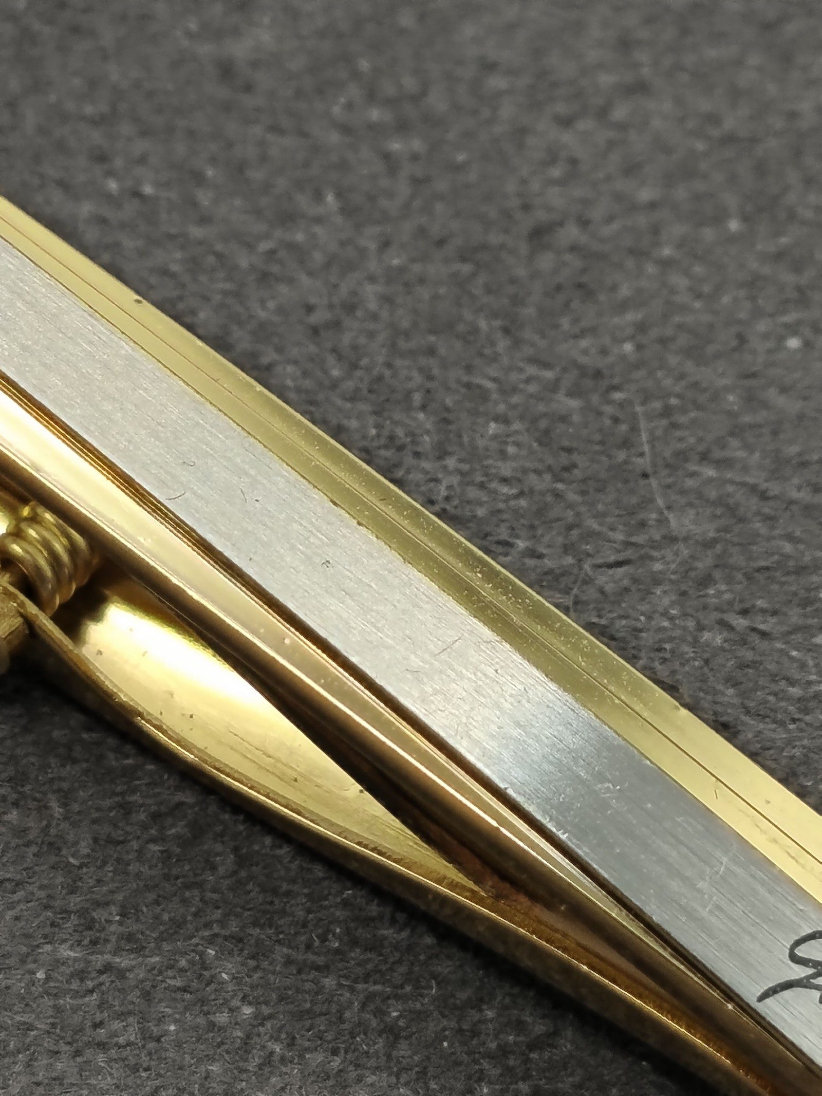 Givenchy Men Gold & Silver Tone Tie Clip Signature image 5