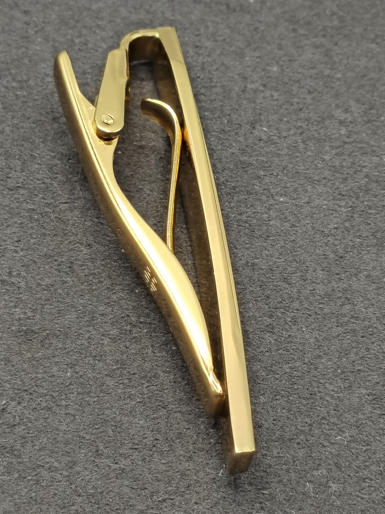 Givenchy Men Gold & Silver Tone Tie Clip Signature image 7