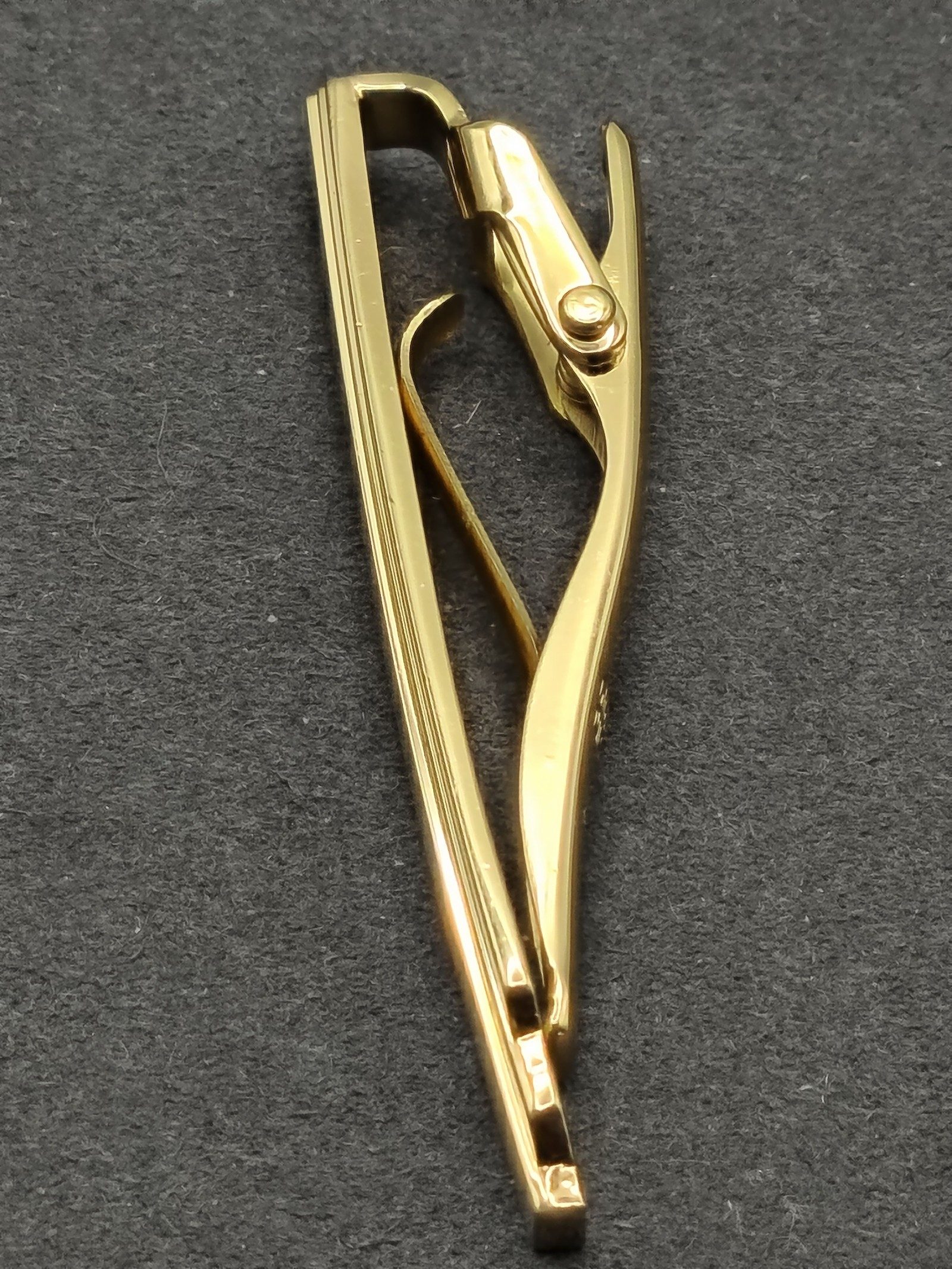 Givenchy Men Gold & Silver Tone Tie Clip Signature image 8