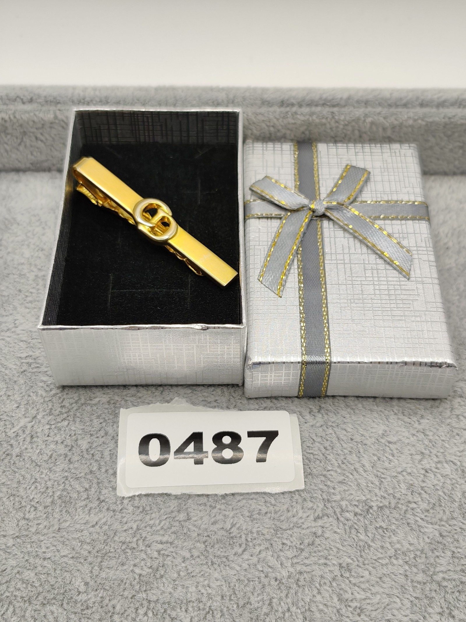 CD Gold Tone Logo Tie Clip Men Other