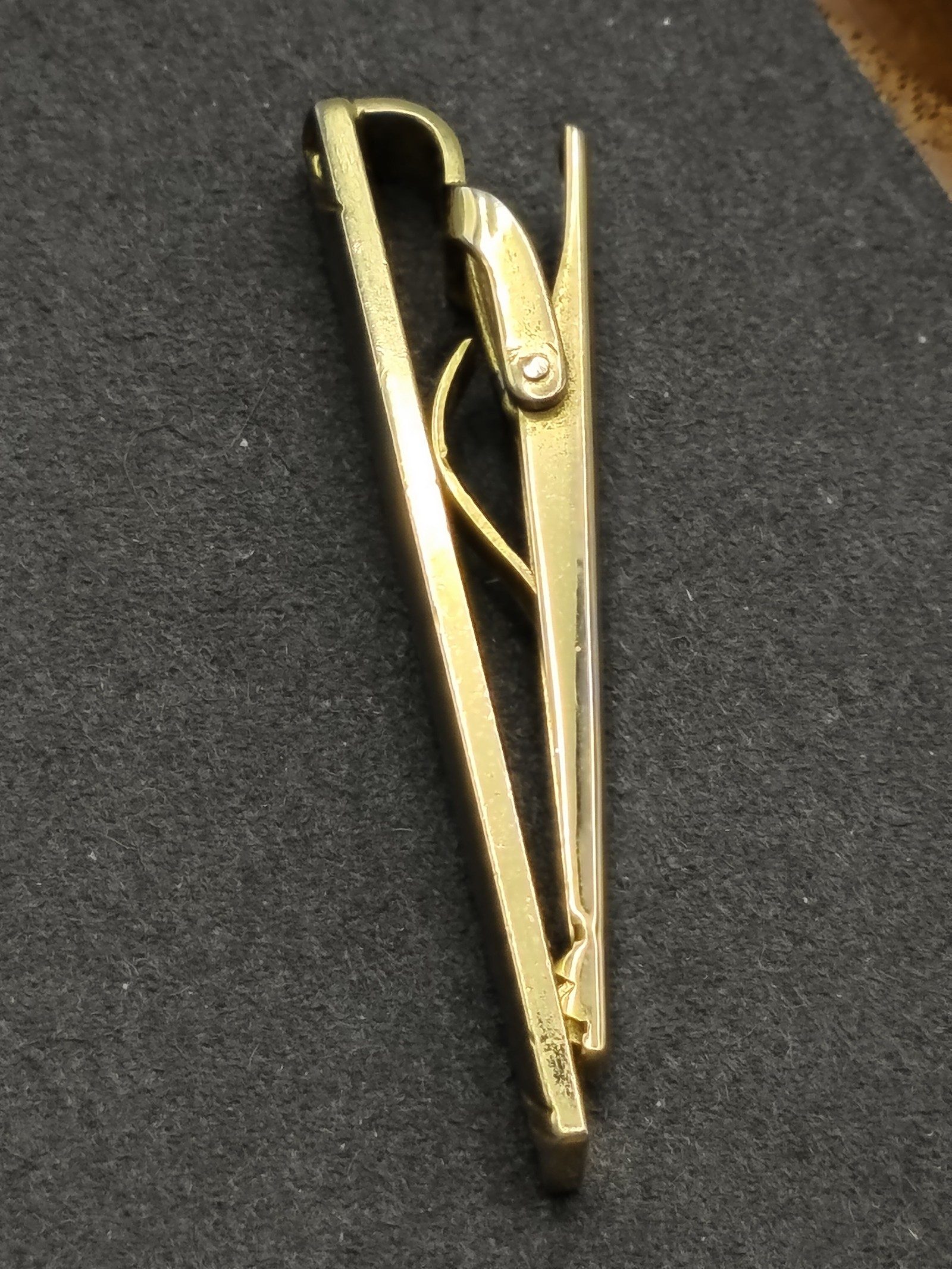 Vintage Givenchy Grey & Gold Tone Tie Clip Men Other image 6
