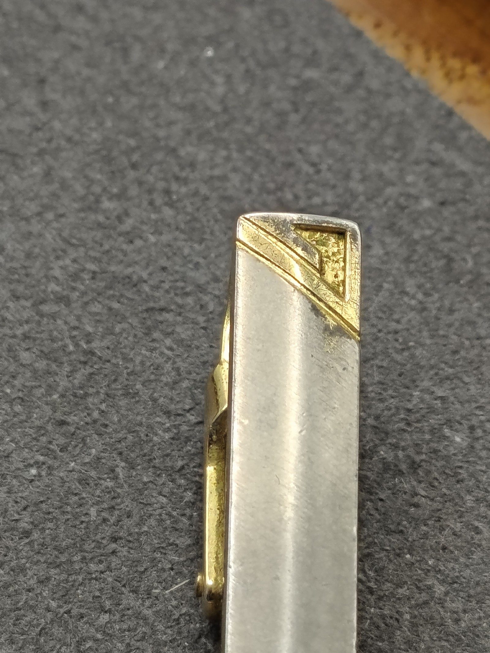 Vintage Givenchy Grey & Gold Tone Tie Clip Men Other image 10