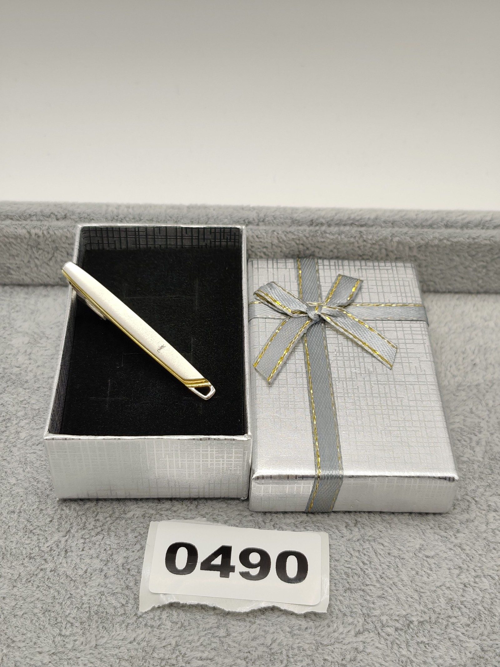 Yves Saint Laurent Gold & Silver Tone Tie Clip Men Other
