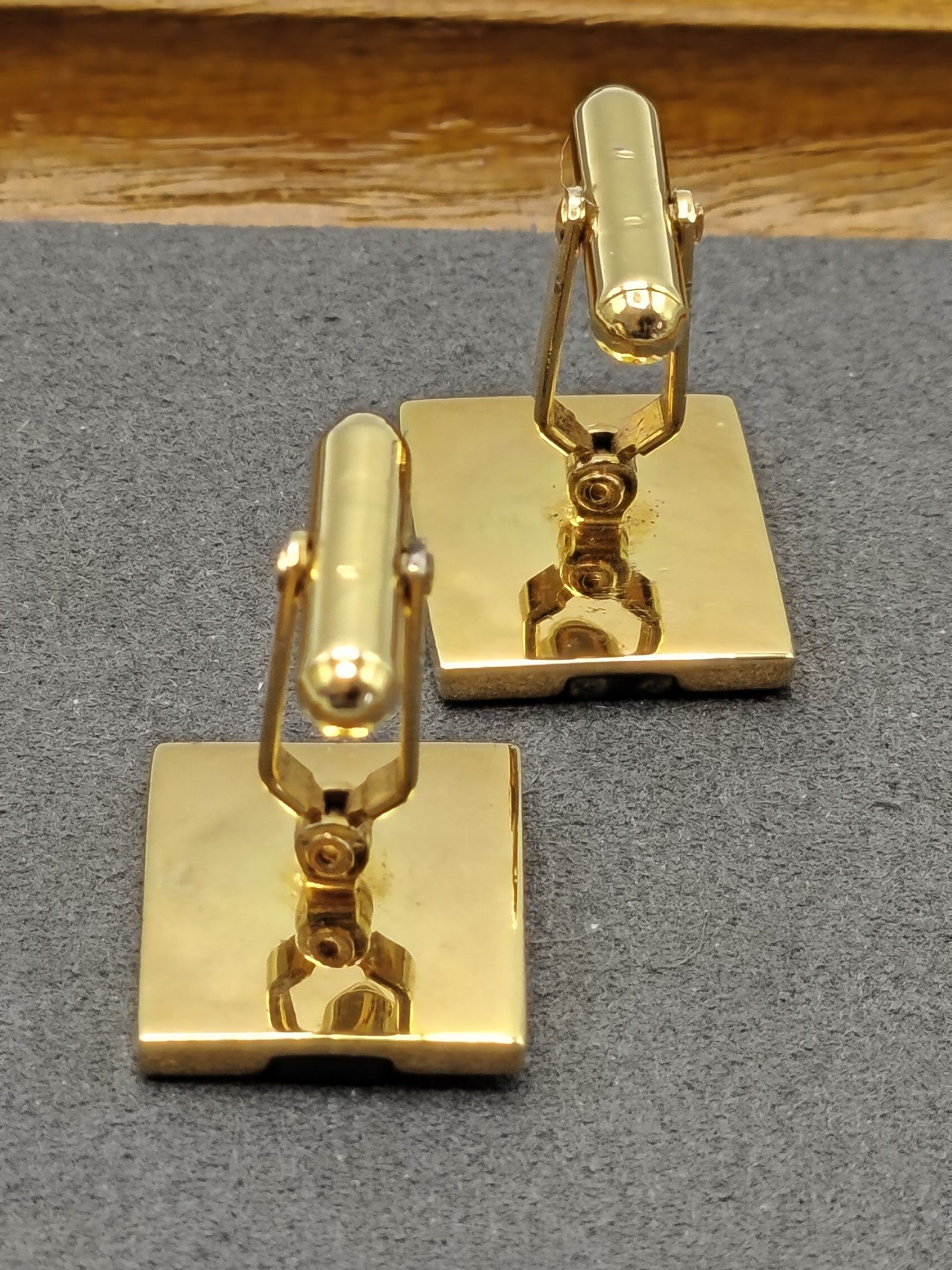 Christian Dior Gold & Silver Tone Striped Cufflinks Men's image 10