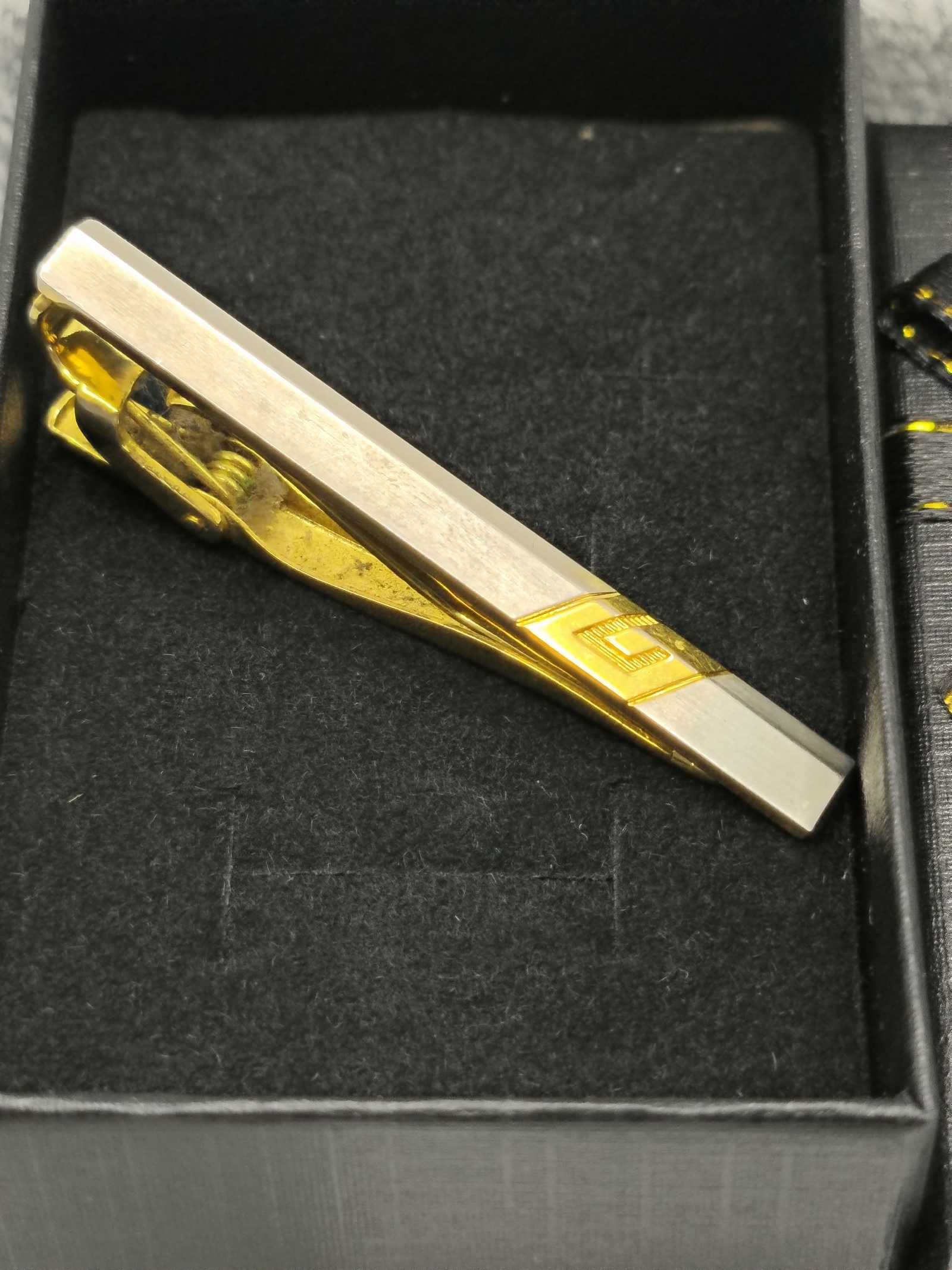 Givenchy Men Gold Tone & Silver Tie Clip with Gift Box Other Size image 2