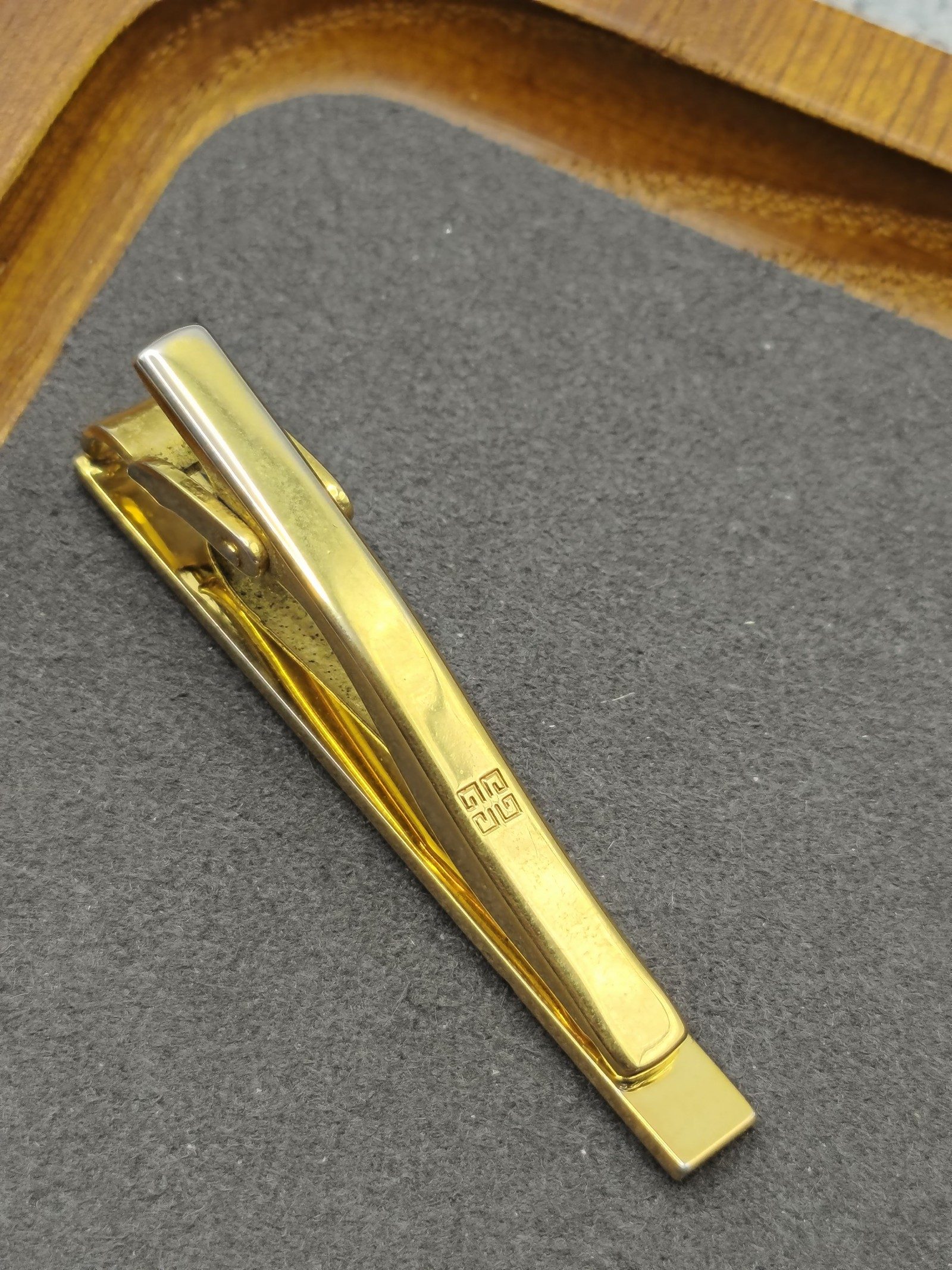 Givenchy Men Gold Tone & Silver Tie Clip with Gift Box Other Size image 3