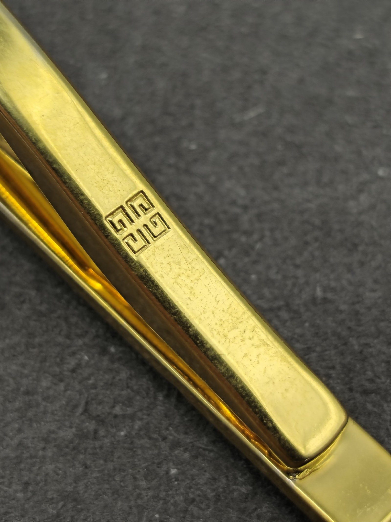 Givenchy Men Gold Tone & Silver Tie Clip with Gift Box Other Size image 4