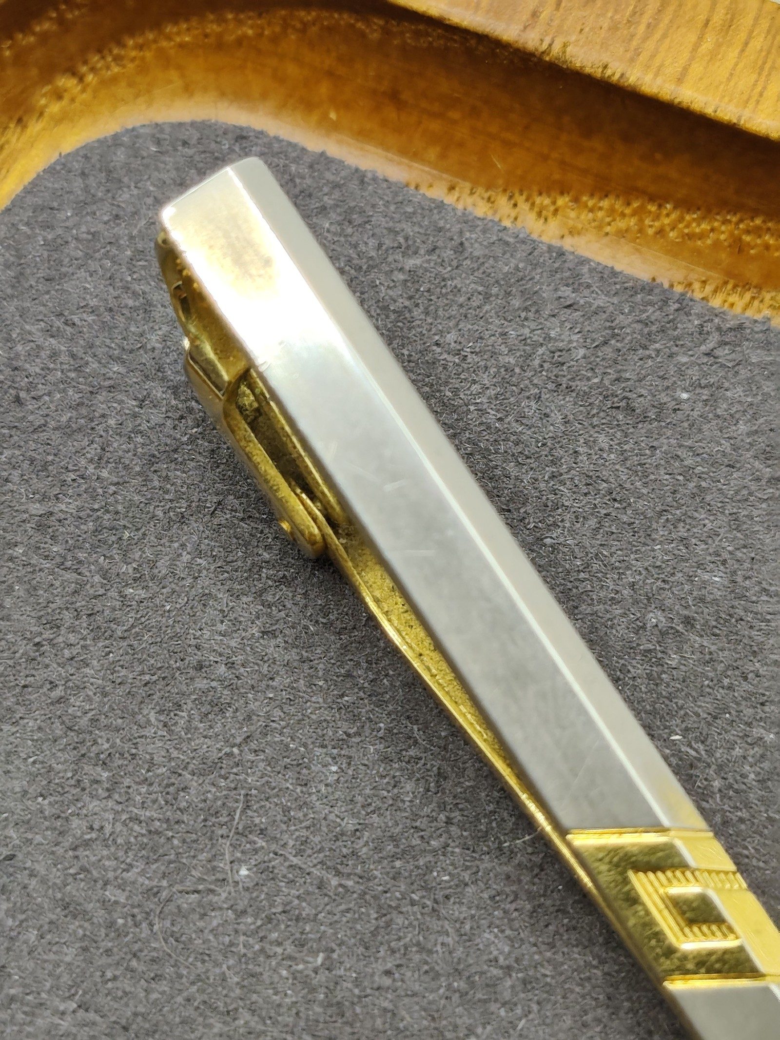 Givenchy Men Gold Tone & Silver Tie Clip with Gift Box Other Size image 6