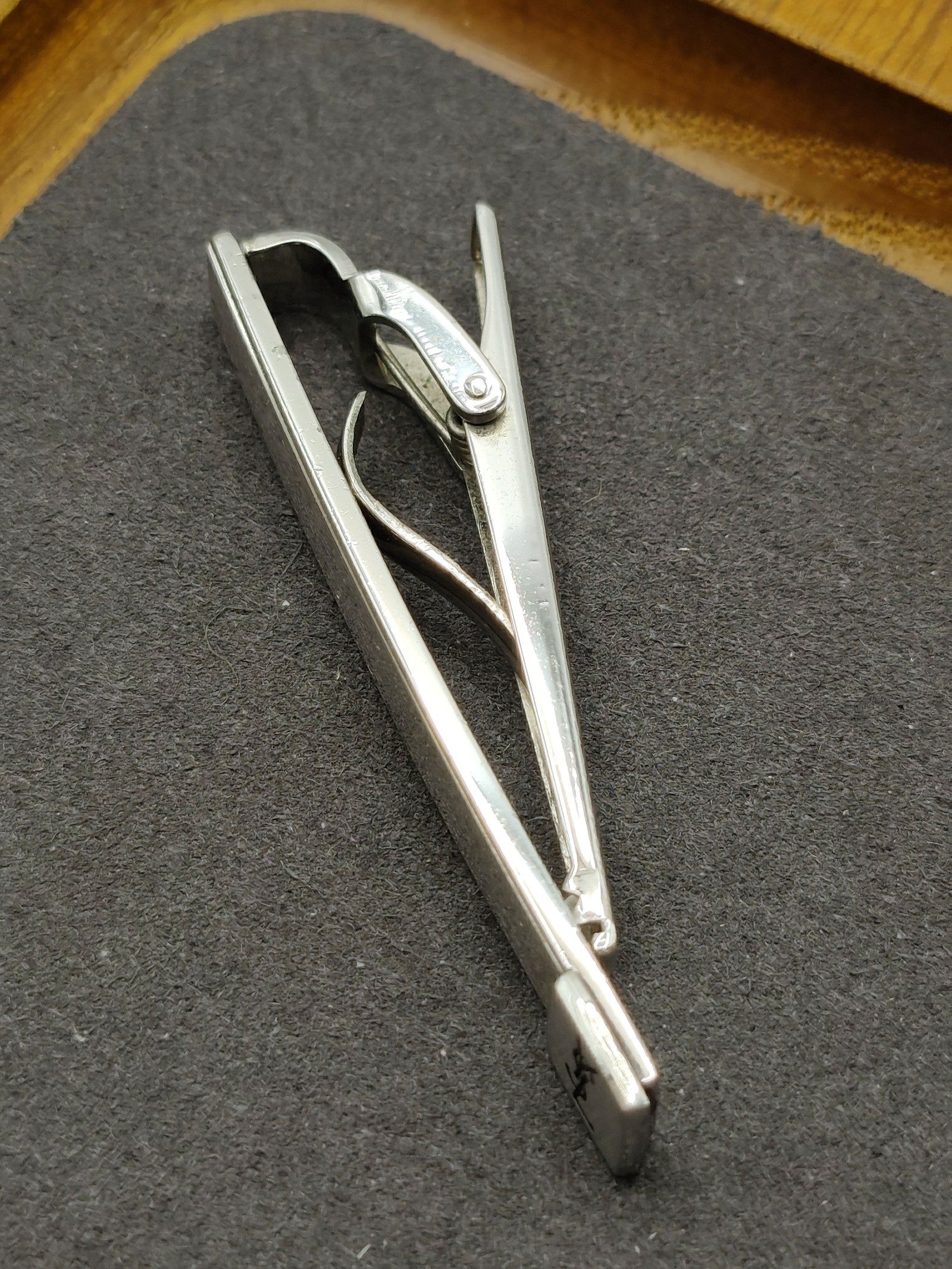 YSL Men's Silver Metal Tie Clip Clasp with Box Other image 7