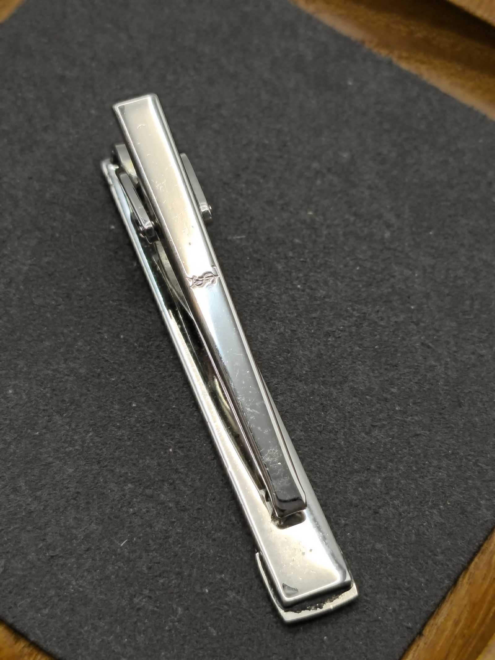 YSL Men's Silver Metal Tie Clip Clasp with Box Other image 8