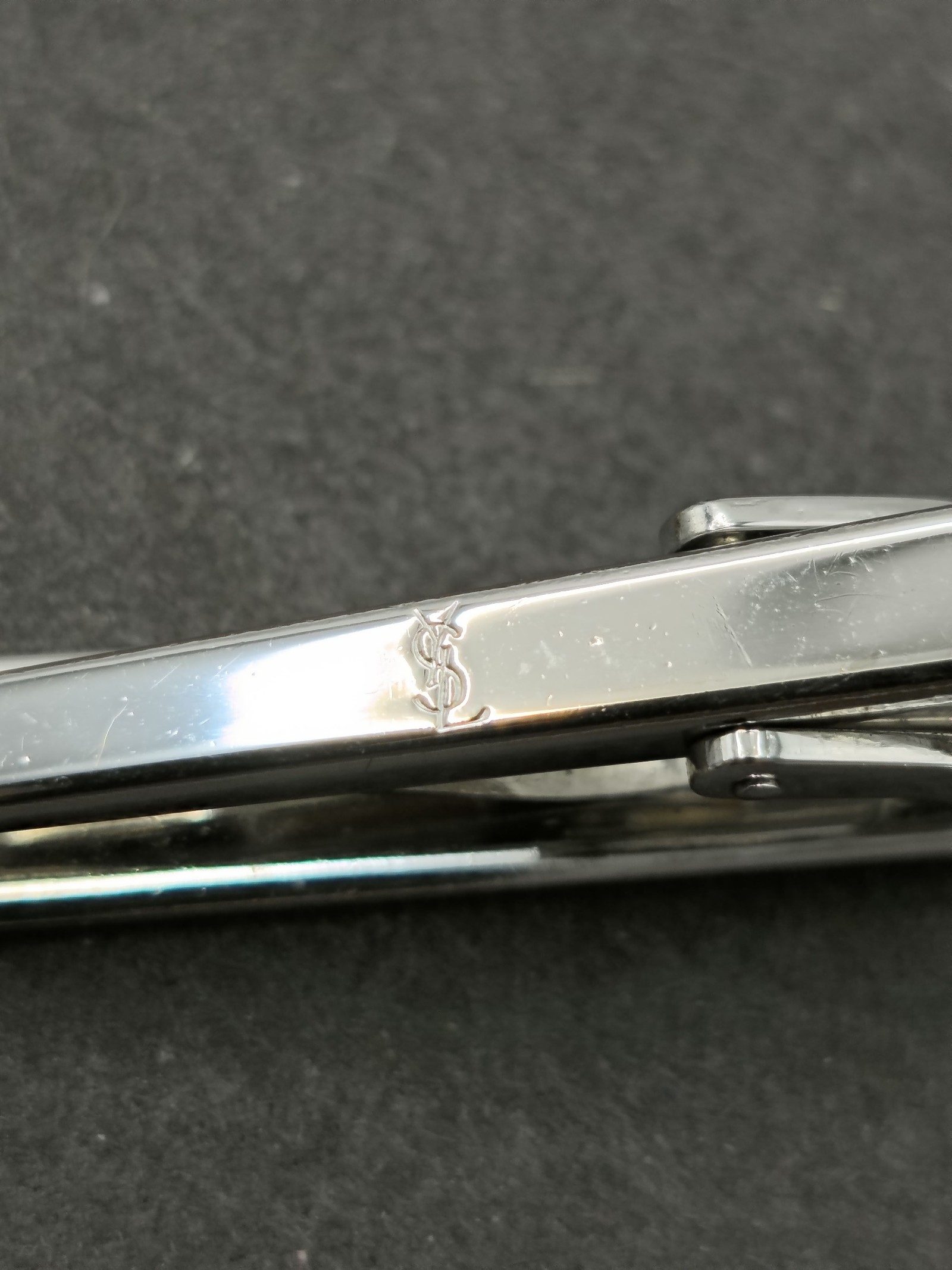 YSL Men's Silver Metal Tie Clip Clasp with Box Other image 9