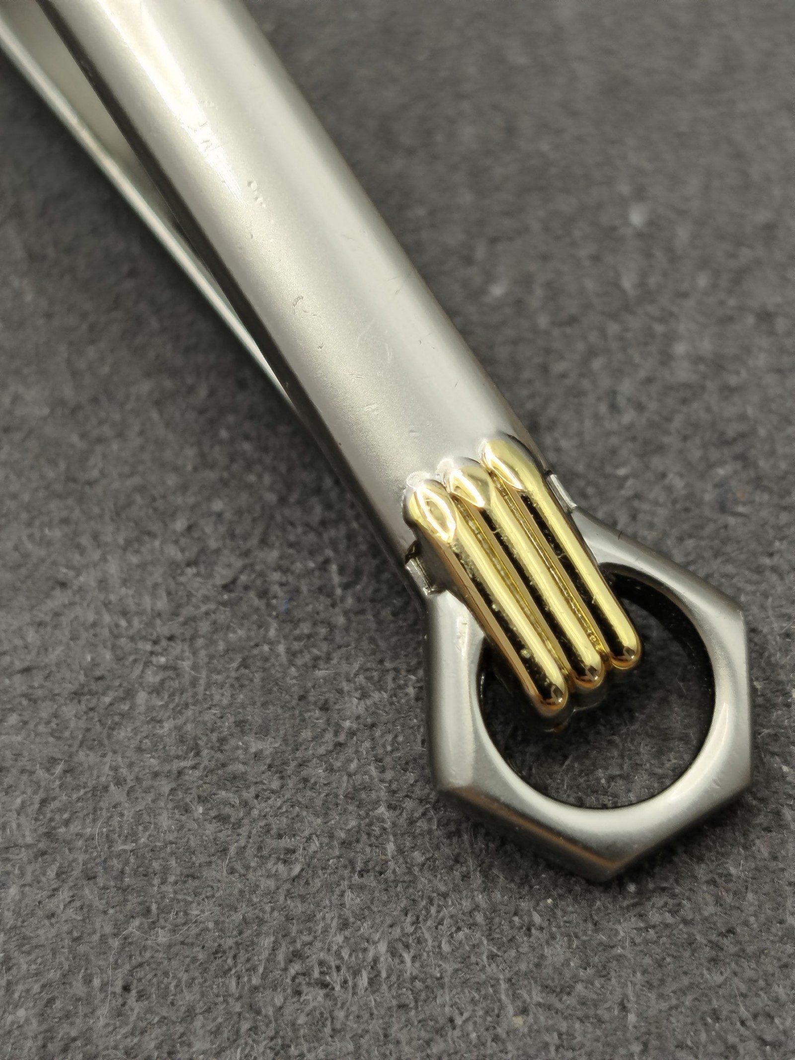 Oliver Silver & Gold Tone Men’s Tie Clip 6 cm image 4
