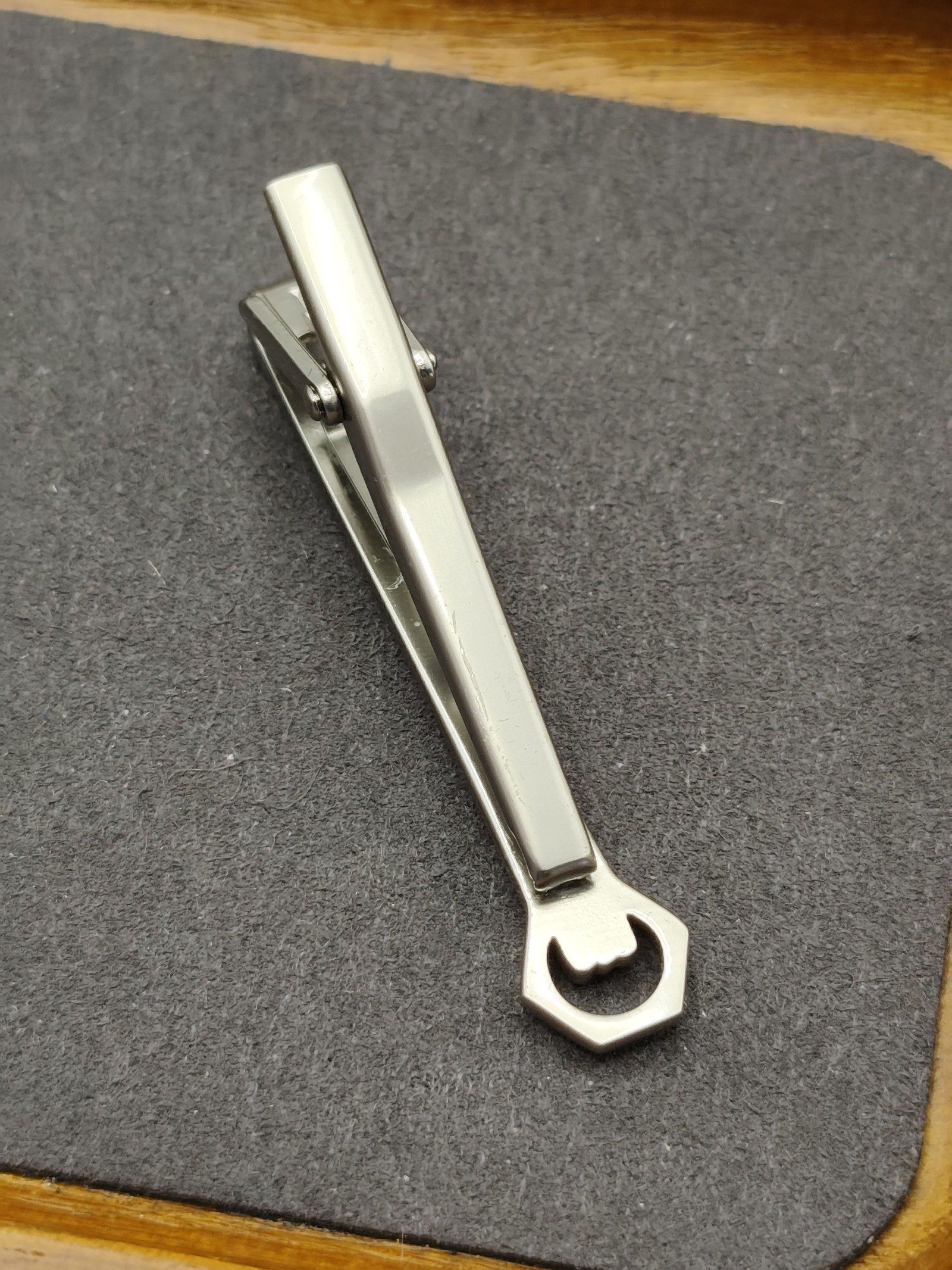 Oliver Silver & Gold Tone Men’s Tie Clip 6 cm image 7