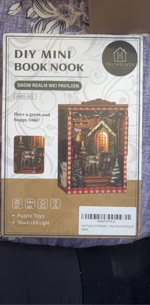MechHeaven DIY Mini Book Nook Snow Realm Wei Pavilion Wooden Puzzle LED Light