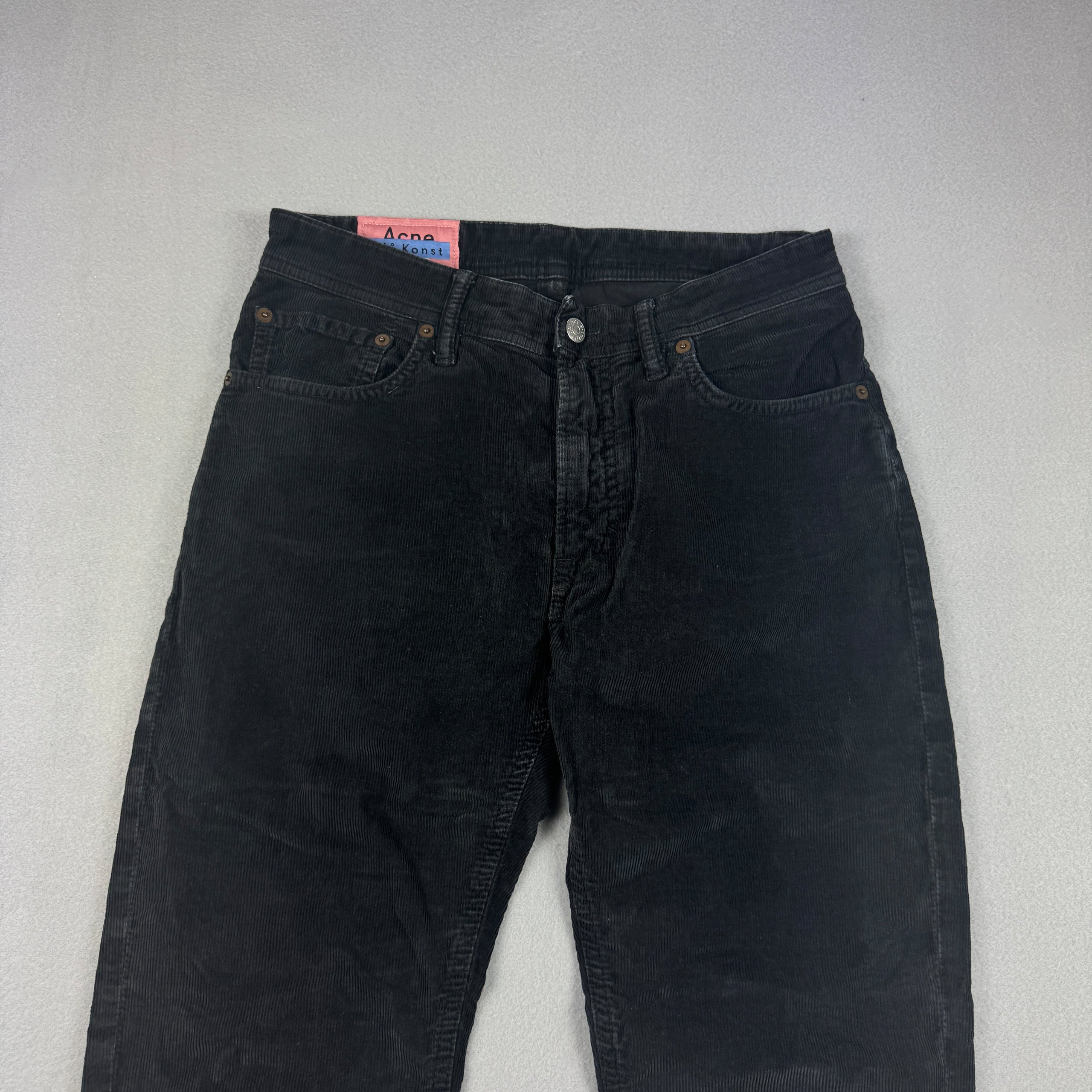 Acne Studios Melk Black Corduroy Slim Fit Cord Jeans Size W29 L32 image 3