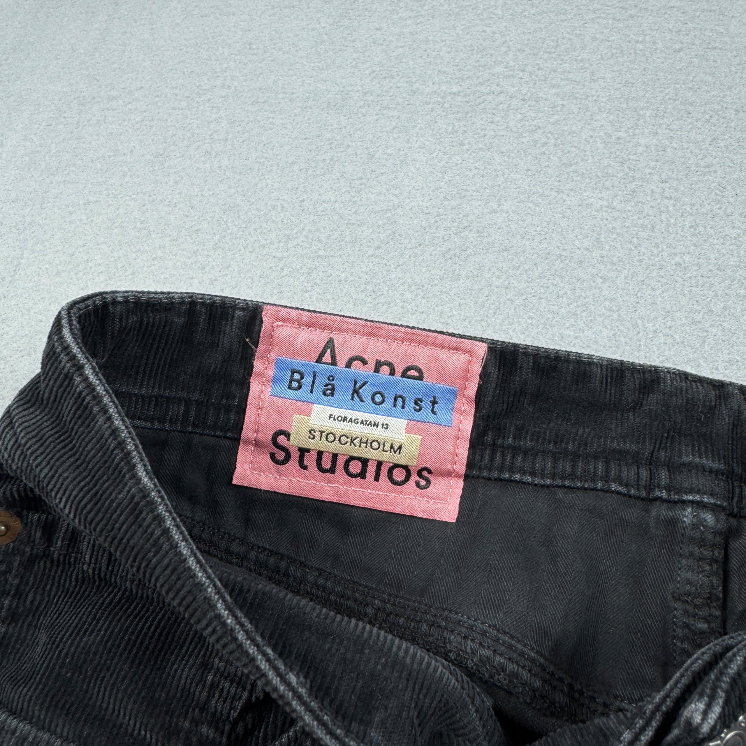 Acne Studios Melk Black Corduroy Slim Fit Cord Jeans Size W29 L32 image 6