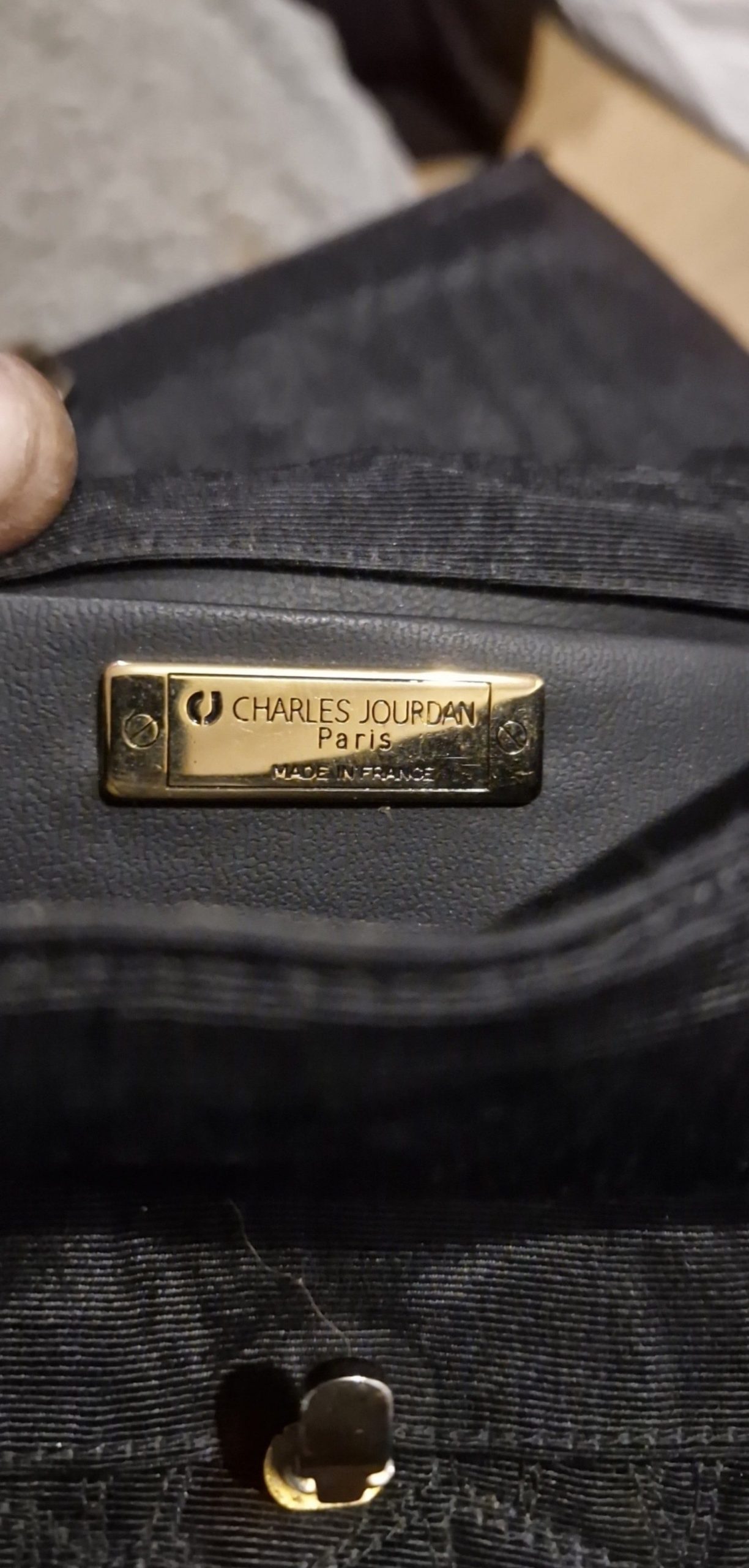 Charles Jourdan Black Handbag Made in France
