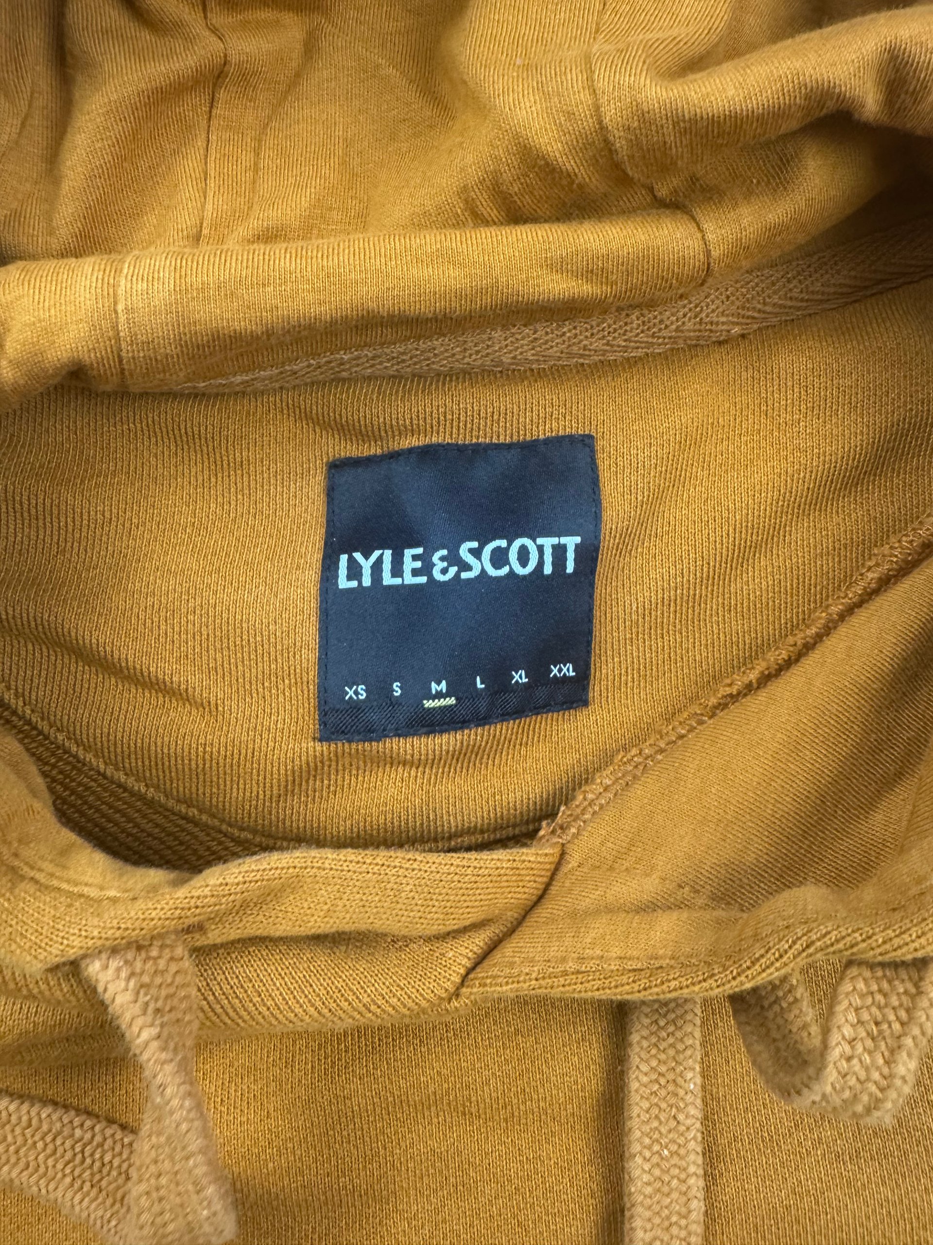 Lyle & Scott Mustard Brown Chest Logo Hoodie Men’s Large image 4