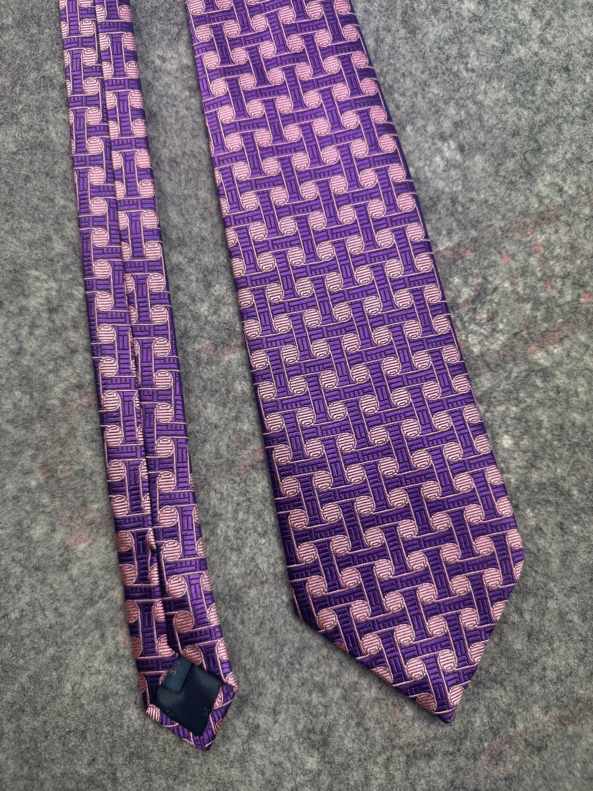 Thomas Nash Purple & Pink Silk Tie Pure Silk