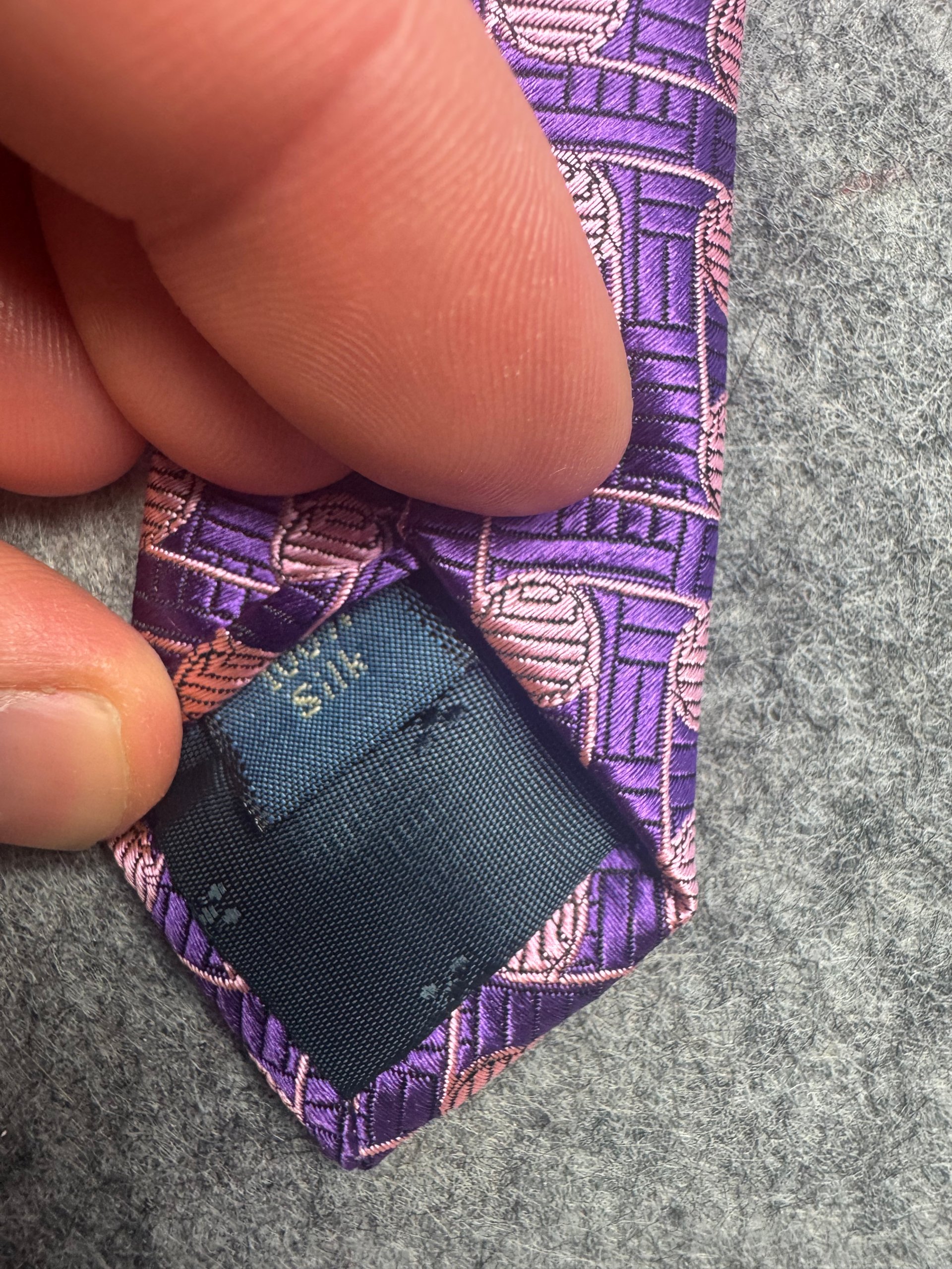 Thomas Nash Purple & Pink Silk Tie Pure Silk image 4