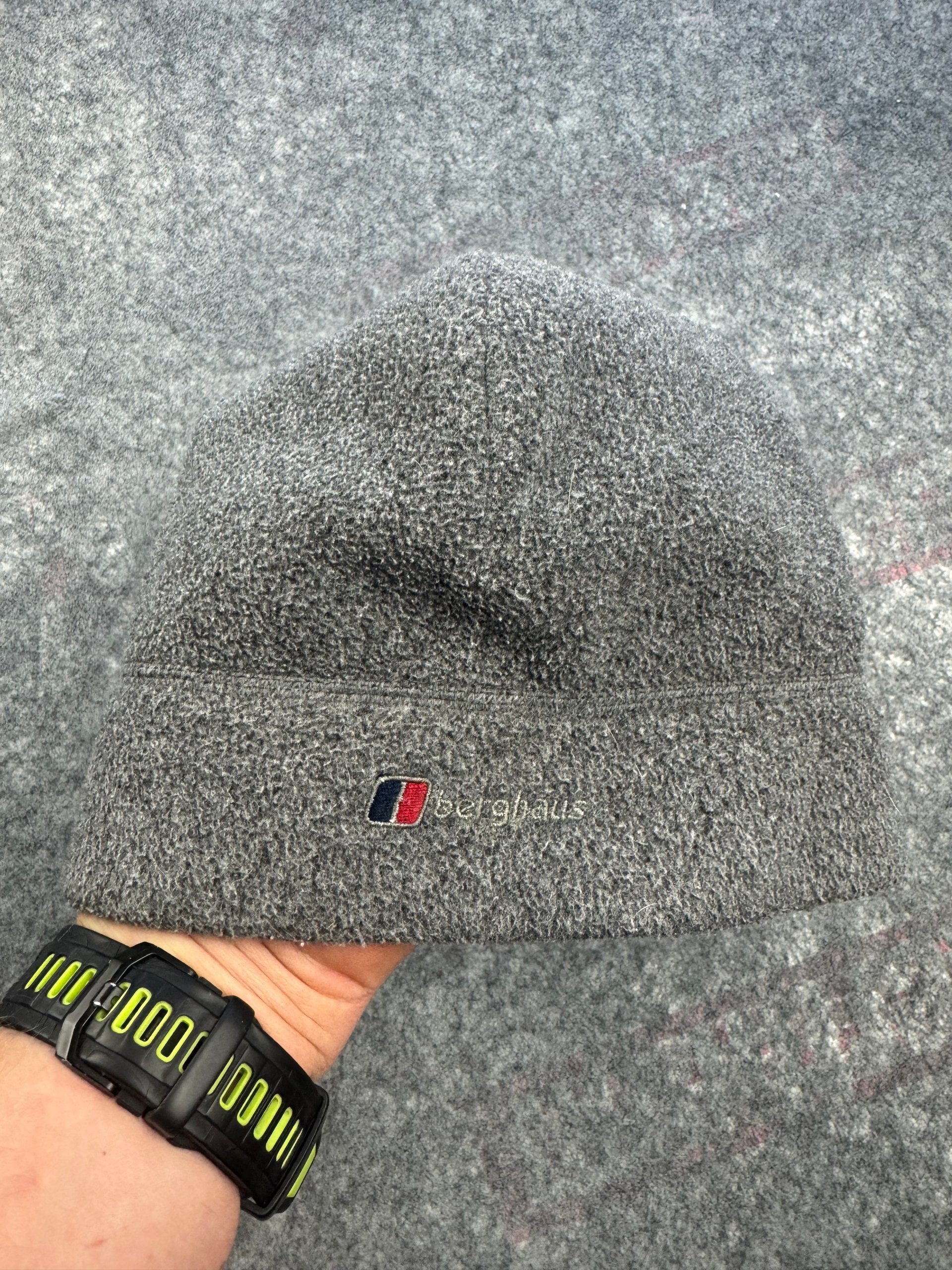 Berghaus Grey Fleece Beanie L/XL Embroidered Logo