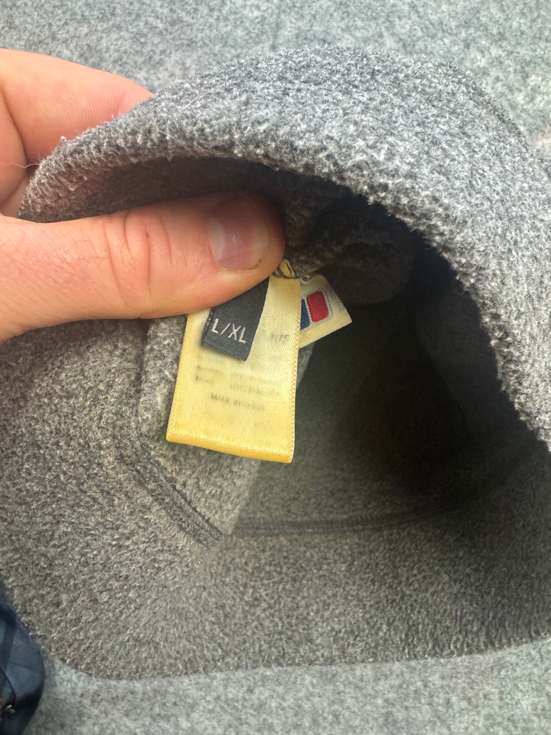 Berghaus Grey Fleece Beanie L/XL Embroidered Logo image 3