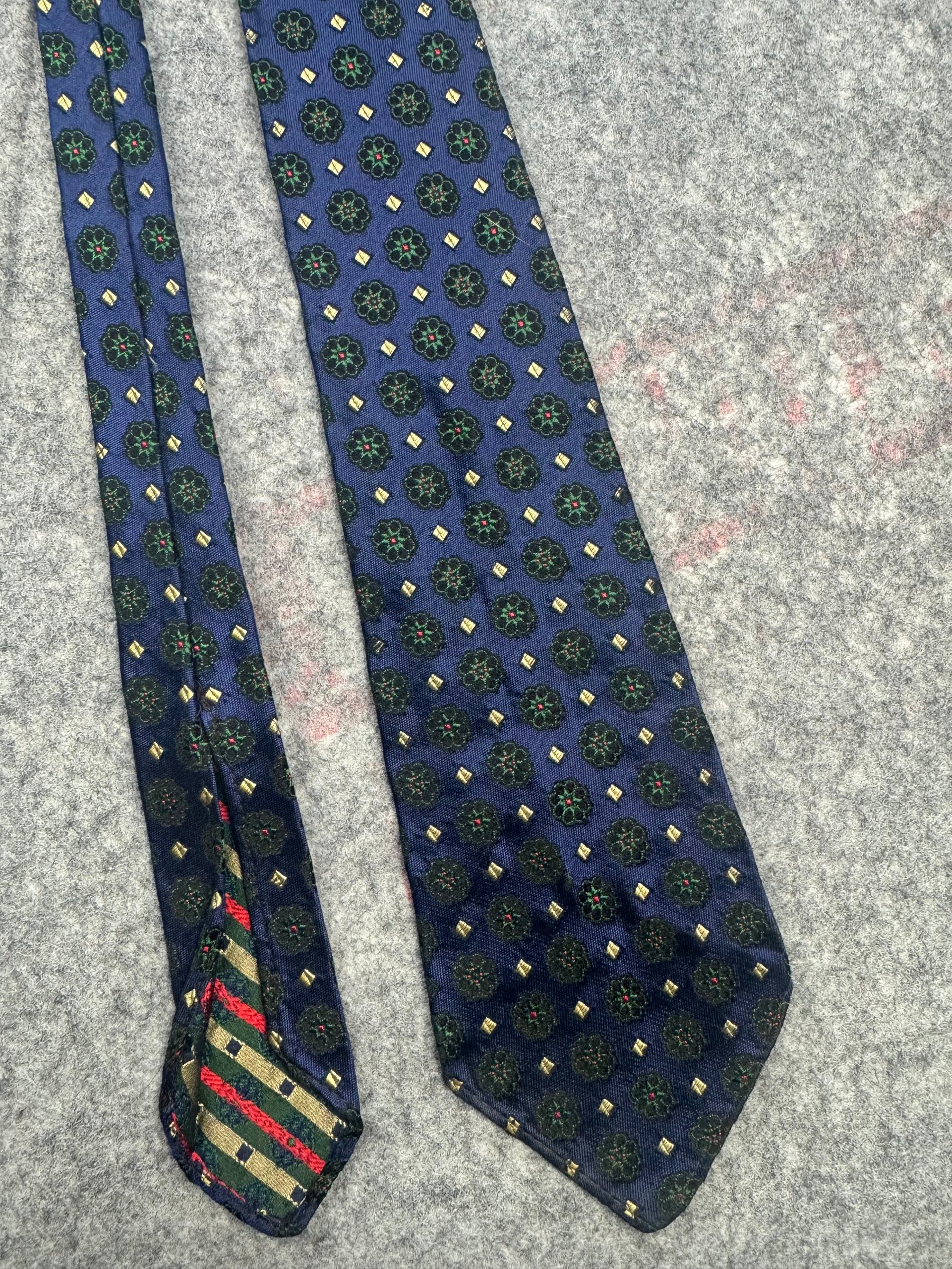 Favourite Navy Floral Medallion Silk Tie One Size