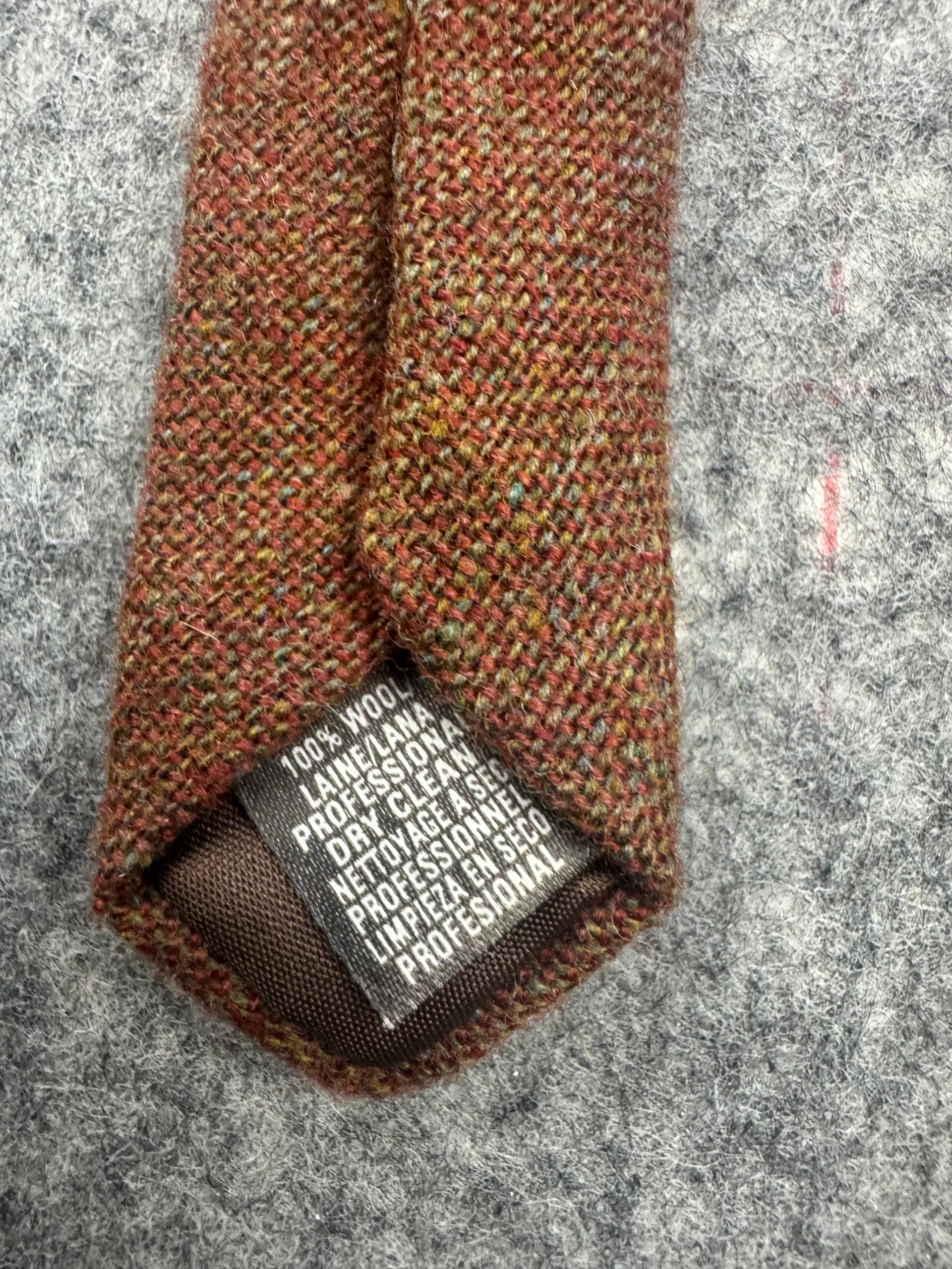 St Michael from Marks & Spencer Brown Wool Tweed Tie image 3