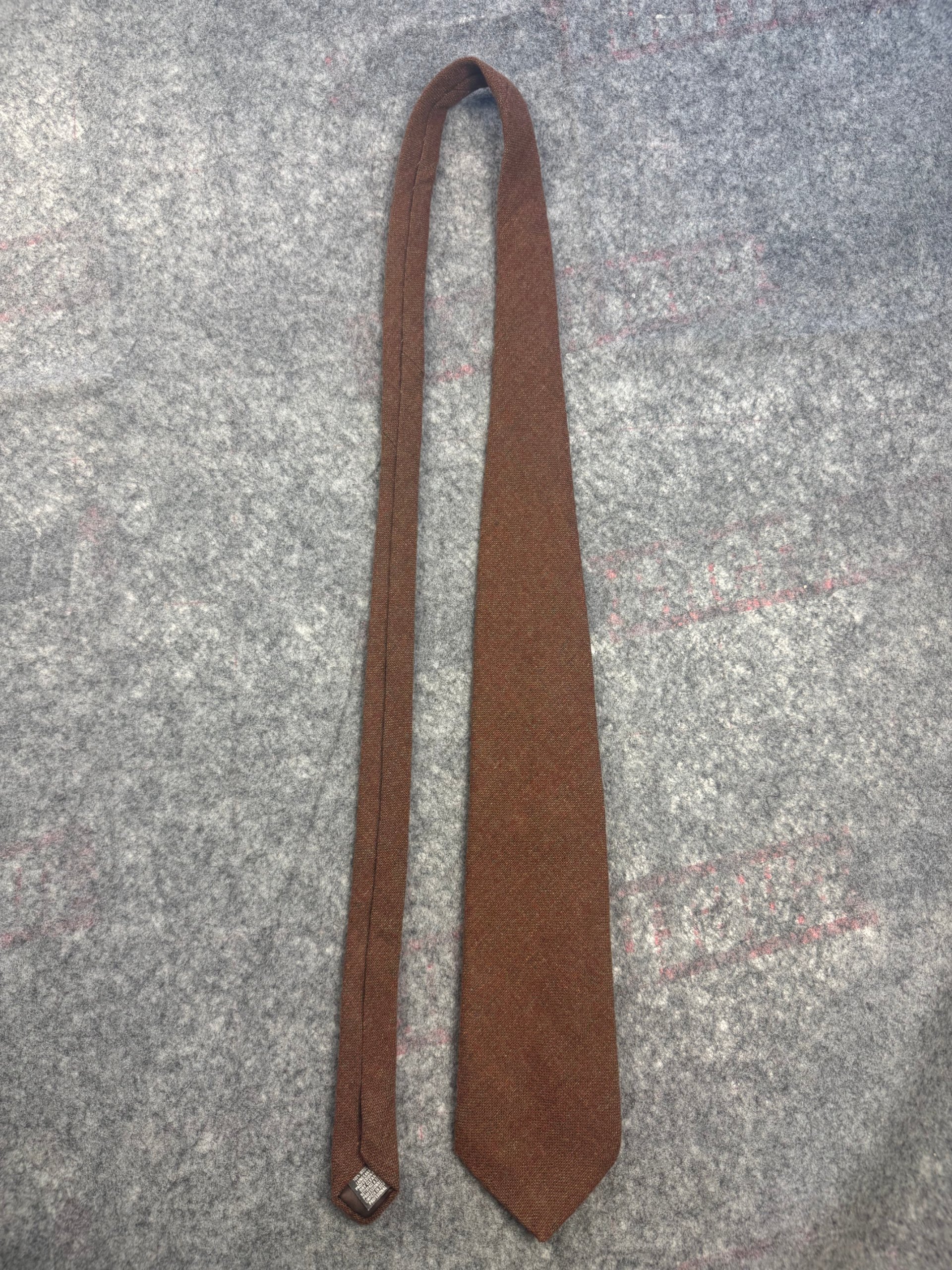 St Michael from Marks & Spencer Brown Wool Tweed Tie image 4