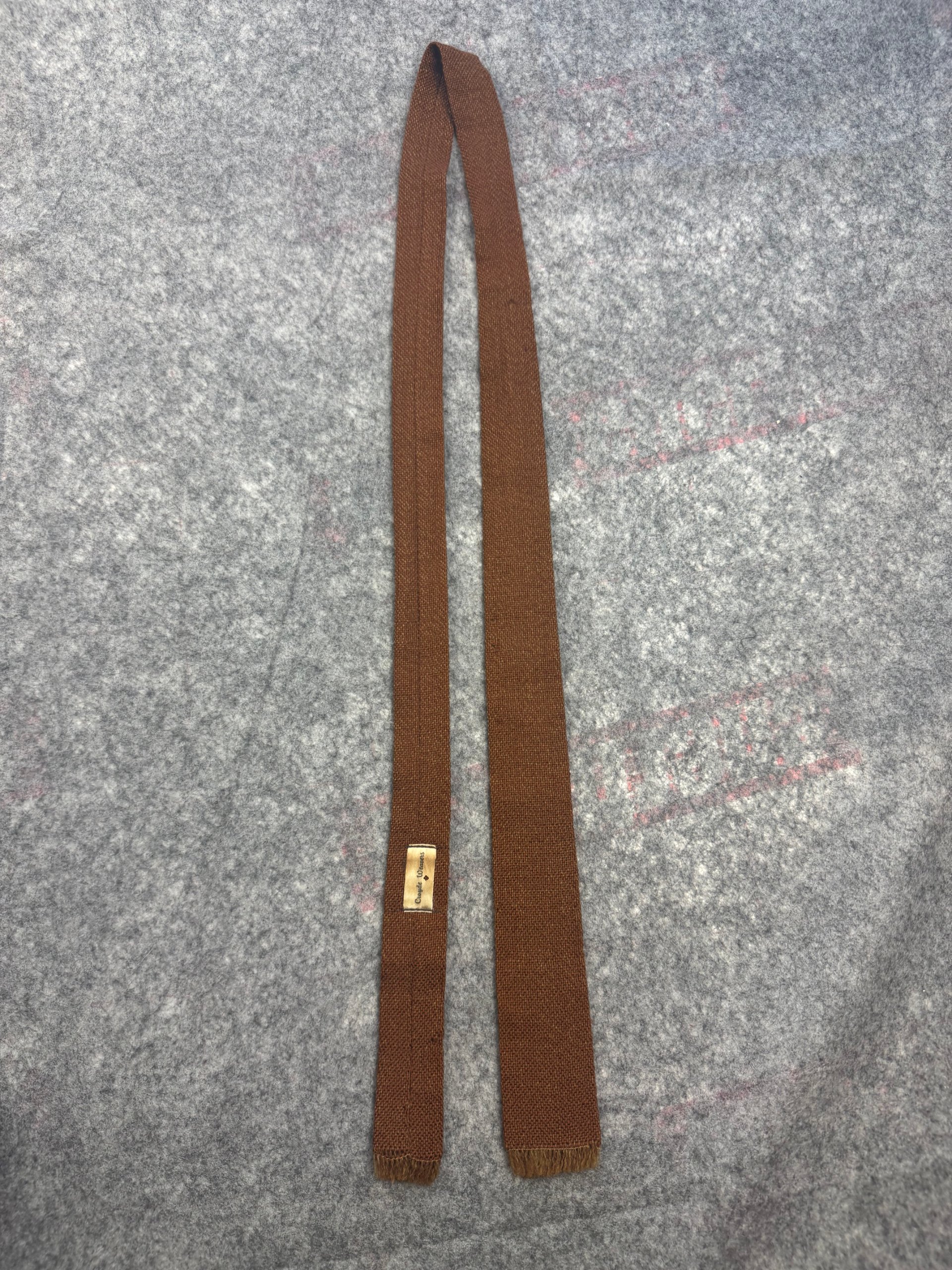 Croyde Weavers Brown Handknit Wool Scarf tie Unisex One Size image 4