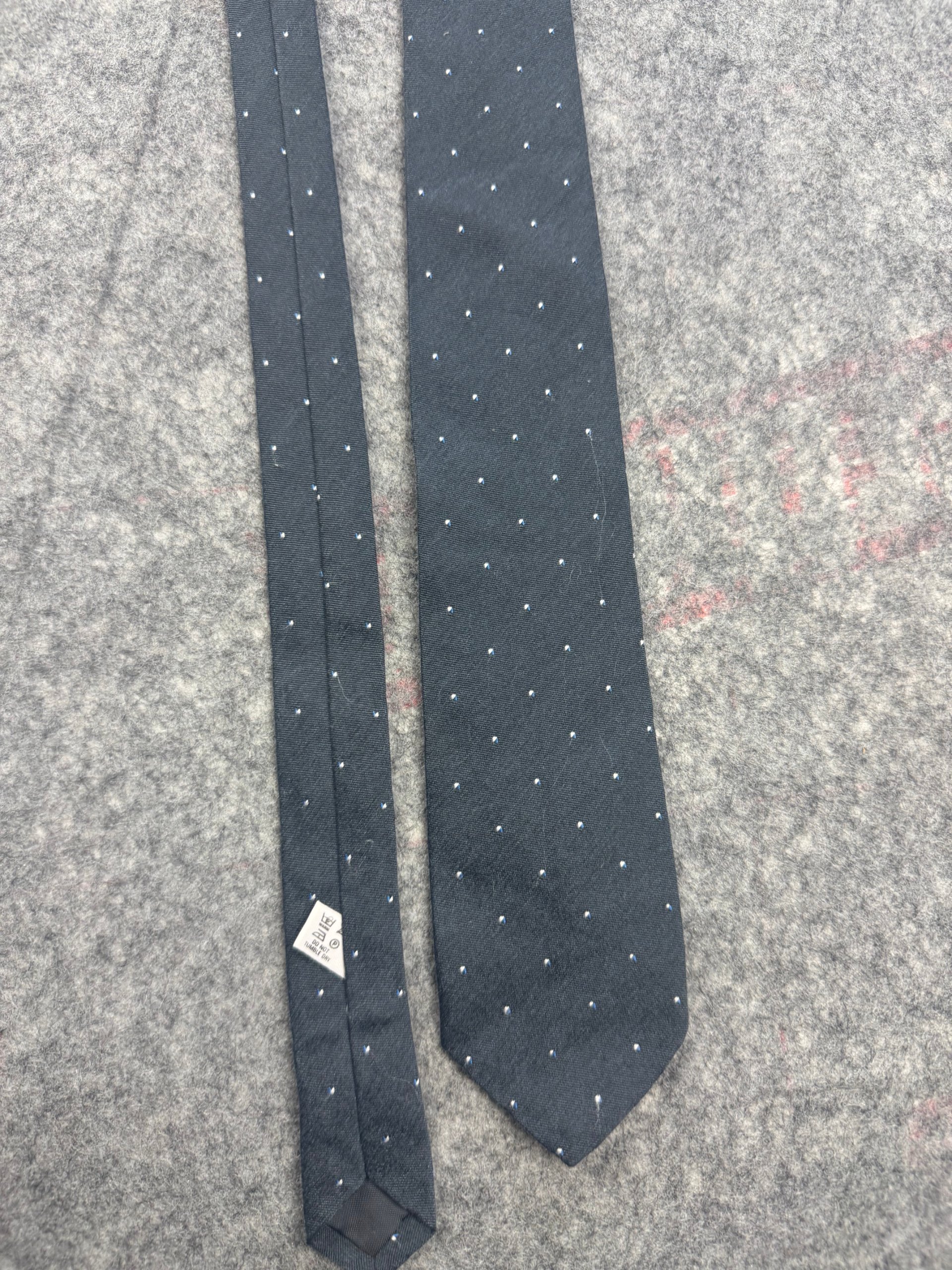 The Burton Collection Navy Polka Dot Tie One Size