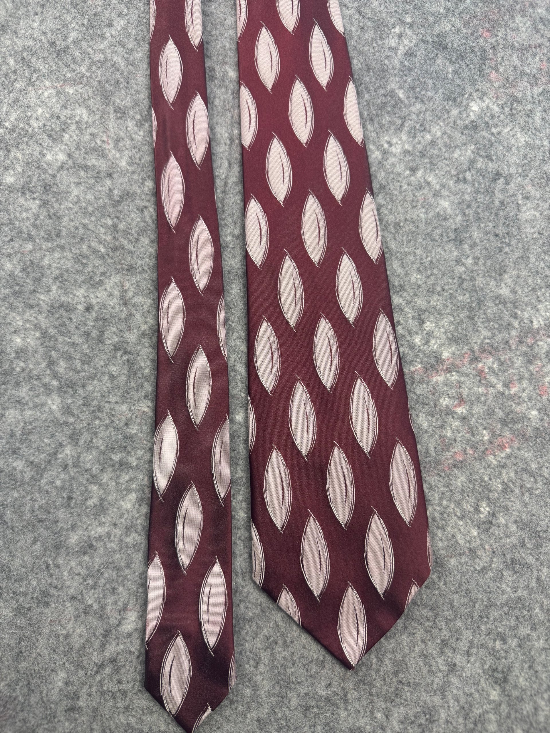 St. Michael Burgundy & Pink Patterned Tie Polyester