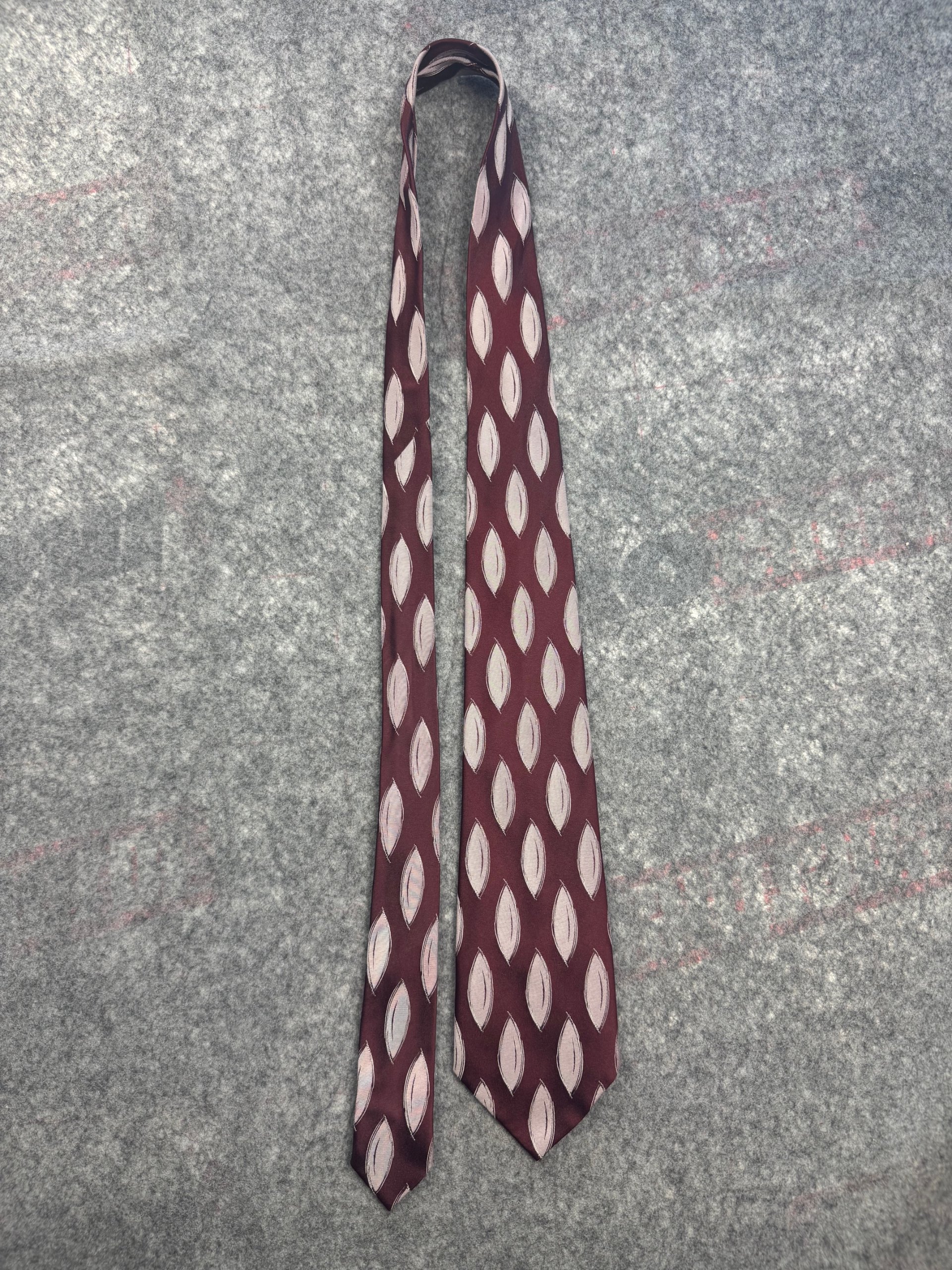 St. Michael Burgundy & Pink Patterned Tie Polyester image 3