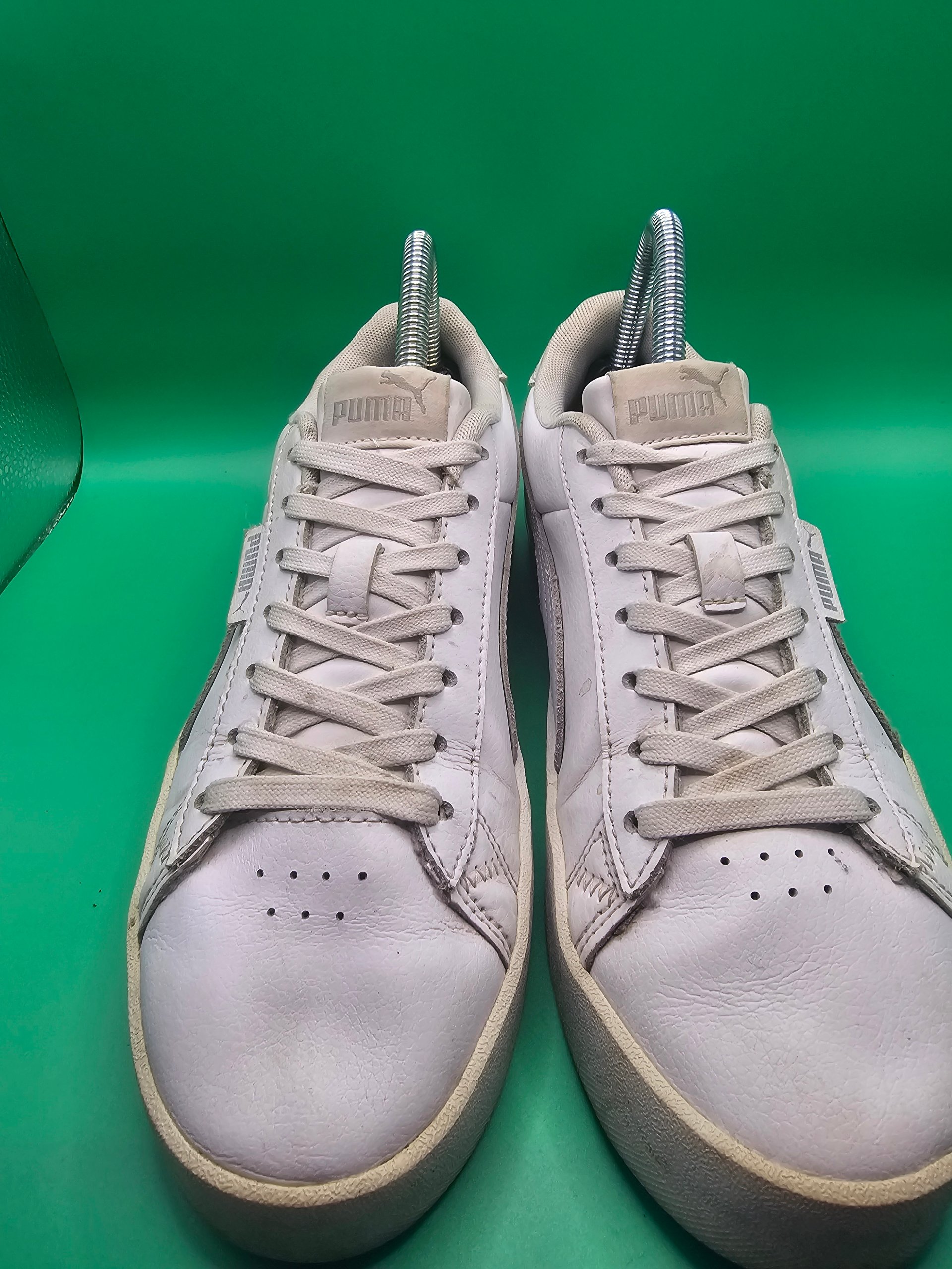 Puma White Low Top Sneakers Womans UK 5.5 Soft Foam Comfort image 2