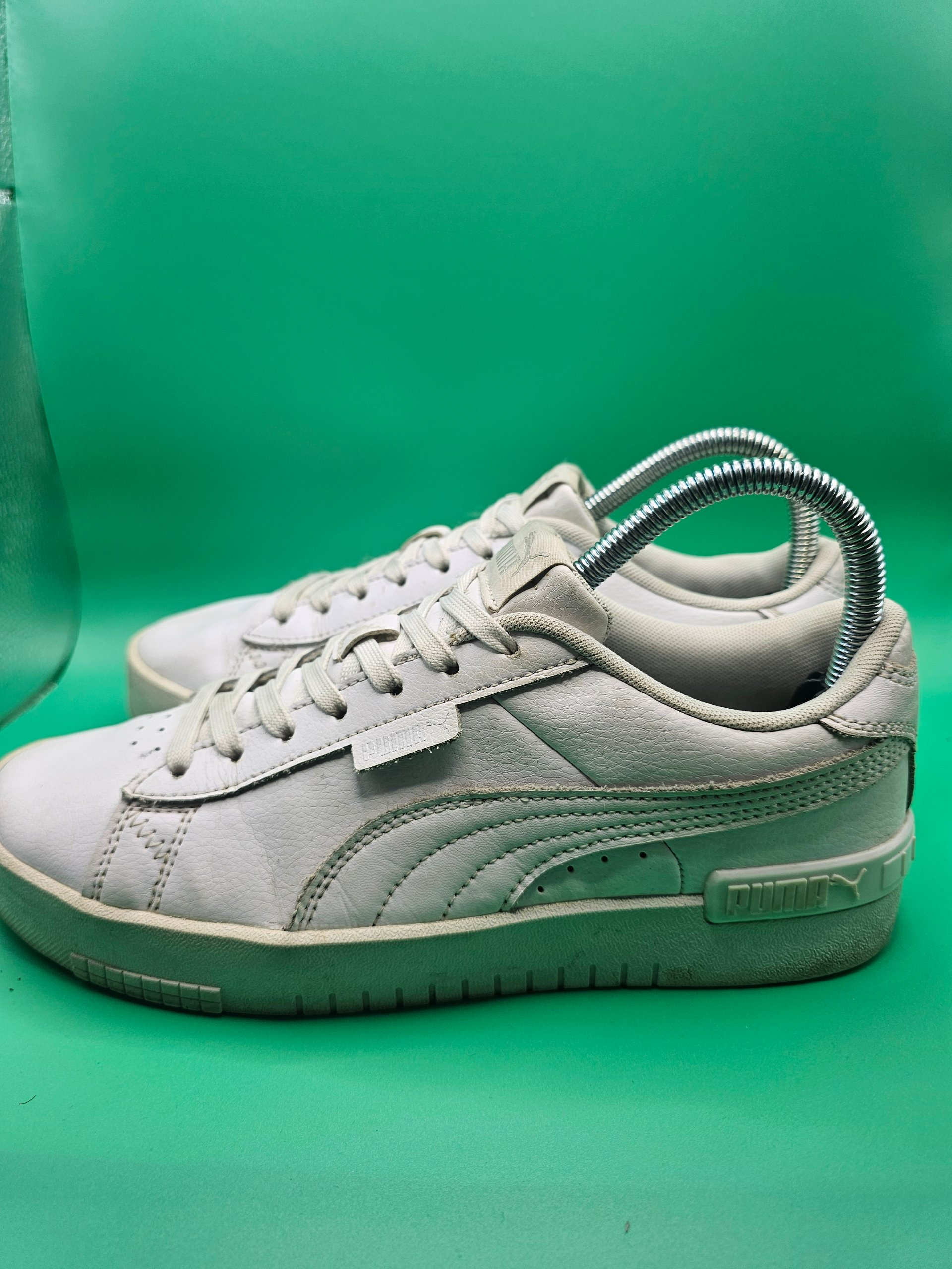 Puma White Low Top Sneakers Womans UK 5.5 Soft Foam Comfort image 3