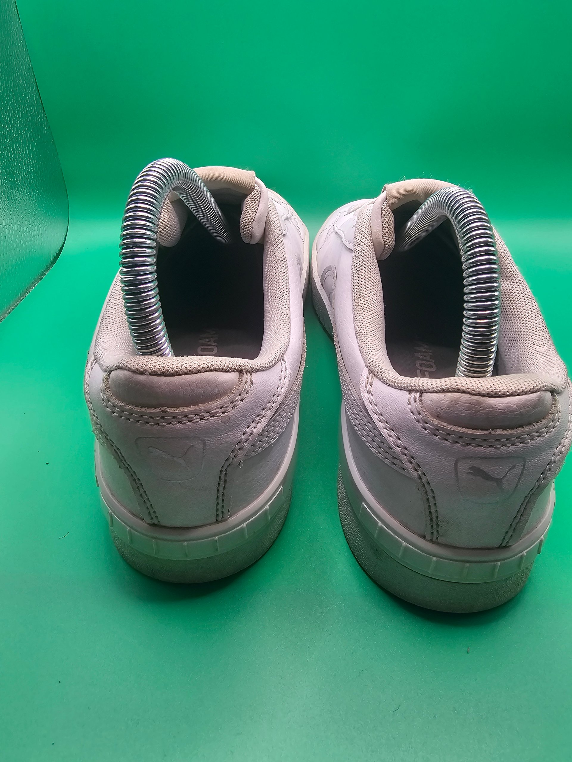 Puma White Low Top Sneakers Womans UK 5.5 Soft Foam Comfort image 4