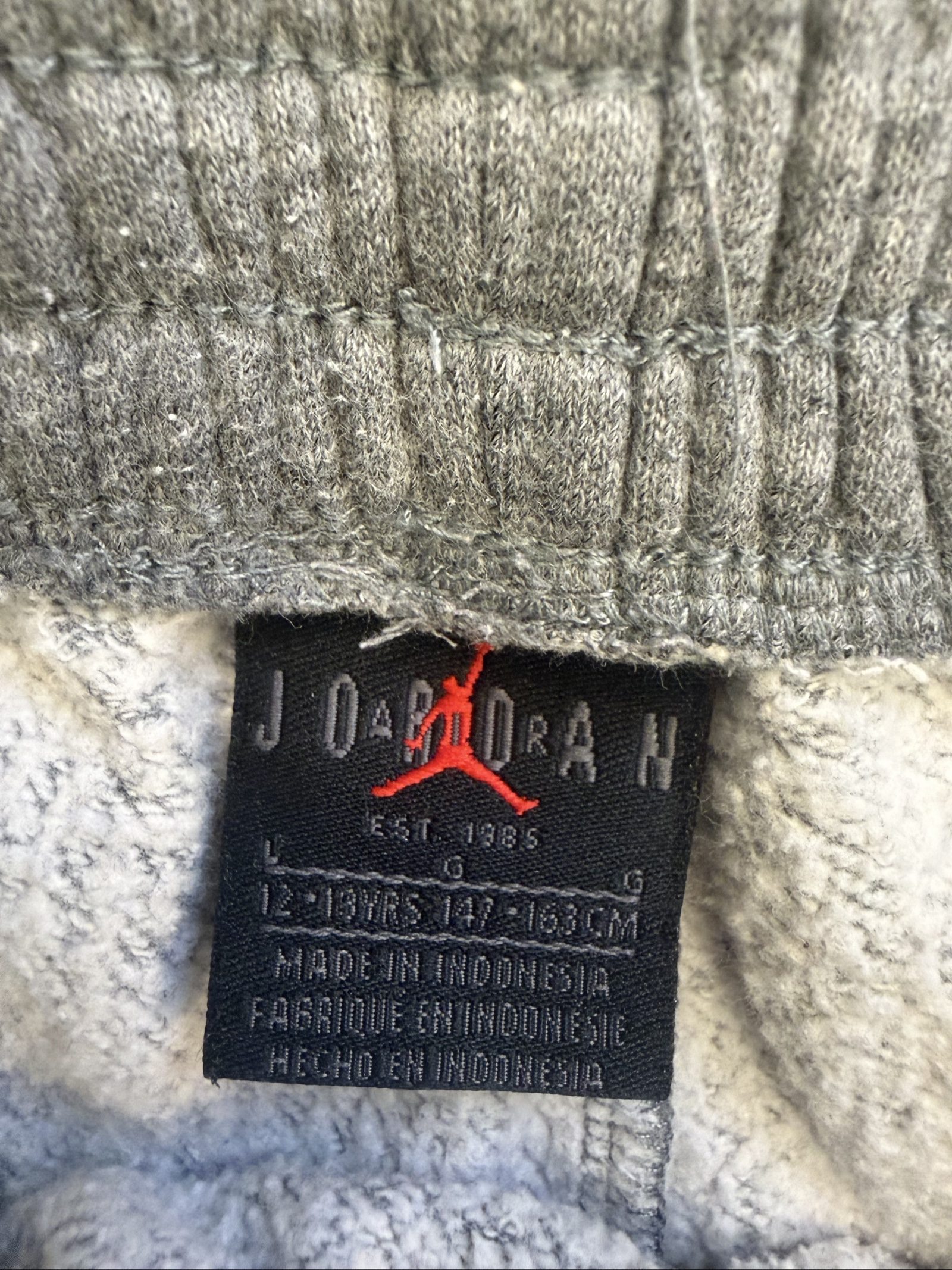 Jordan Grey Cargo Sweatpants Large Cotton Blend image 3