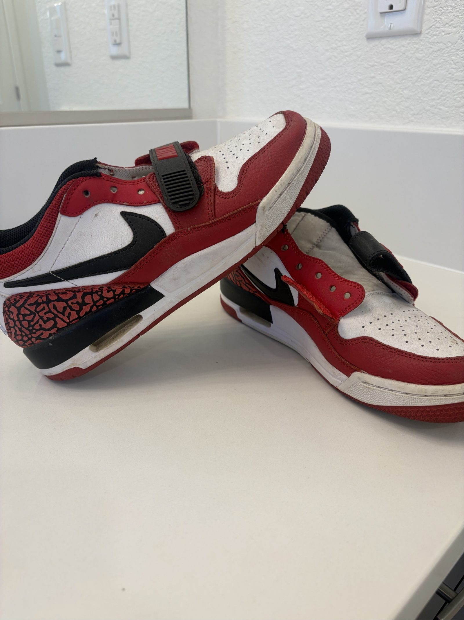 Nike Air Jordan Red, White & Black Low Top Sneakers US 6.5Y