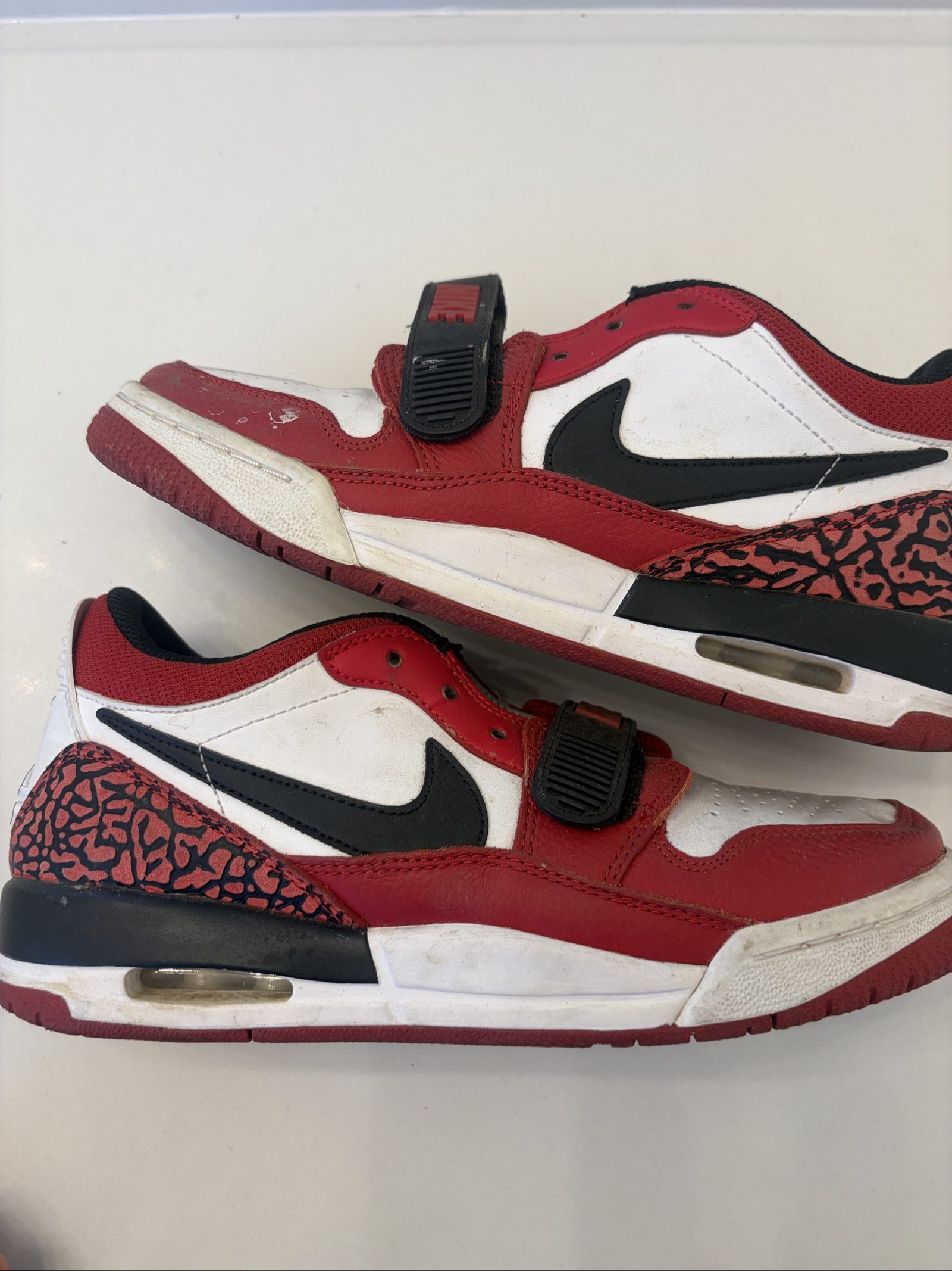 Nike Air Jordan Red, White & Black Low Top Sneakers US 6.5Y image 2