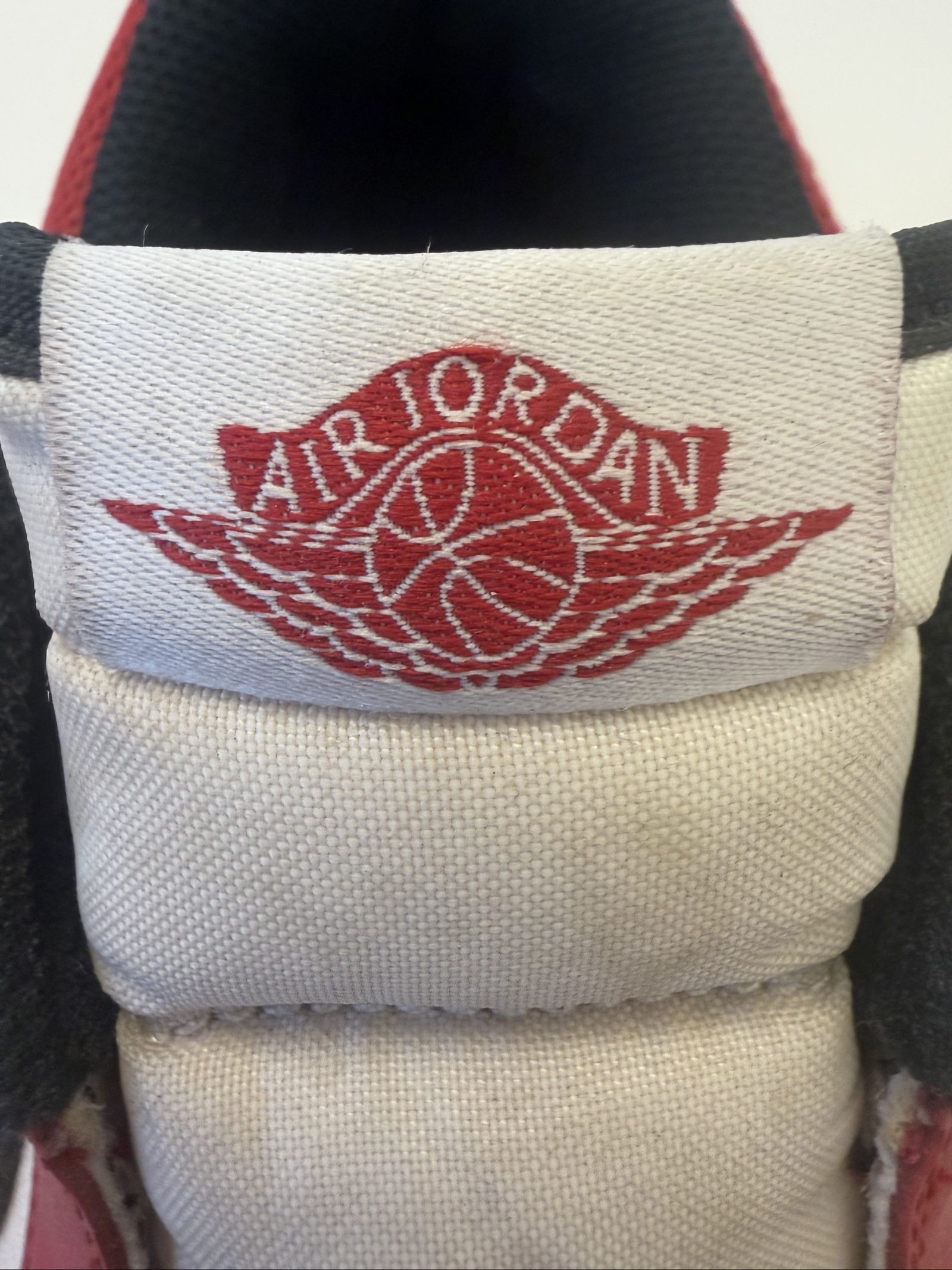 Nike Air Jordan Red, White & Black Low Top Sneakers US 6.5Y image 3