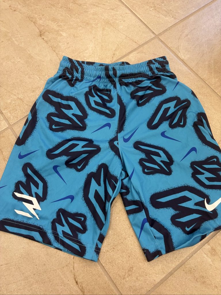 Nike Blue Allover Print Basketball Shorts Medium