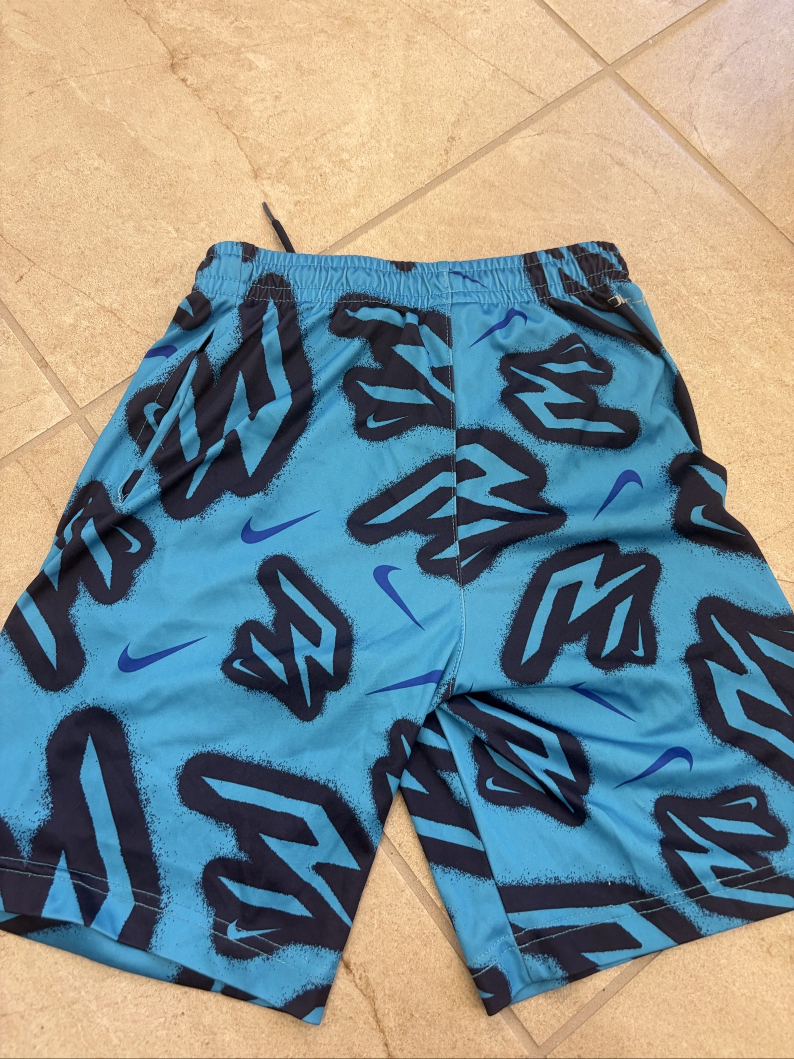 Nike Blue Allover Print Basketball Shorts Medium image 8