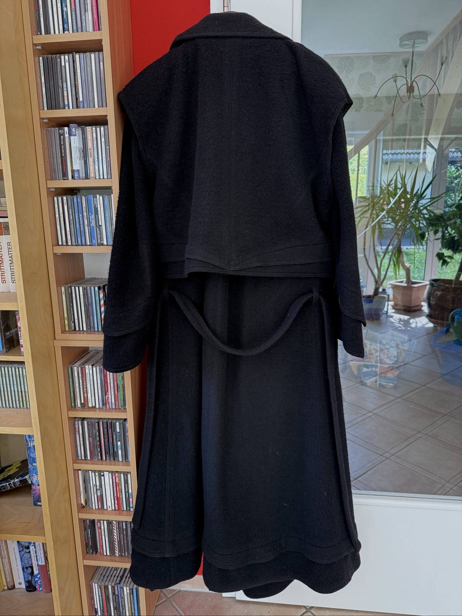 Unvain Studios Black Long Wool Blend Coat Medium image 2