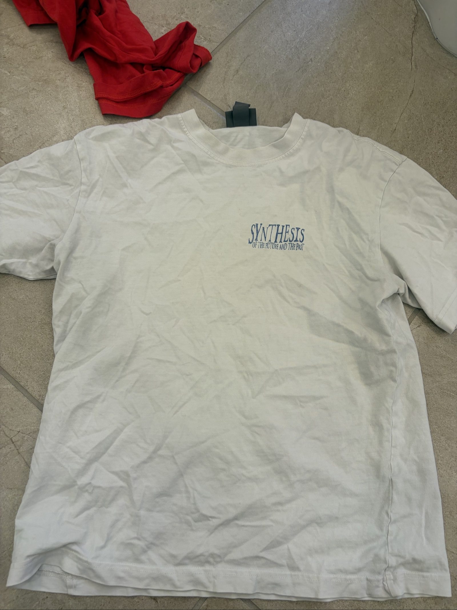 H&M White Loose Fit Synthesis Print T-Shirt US XS image 6