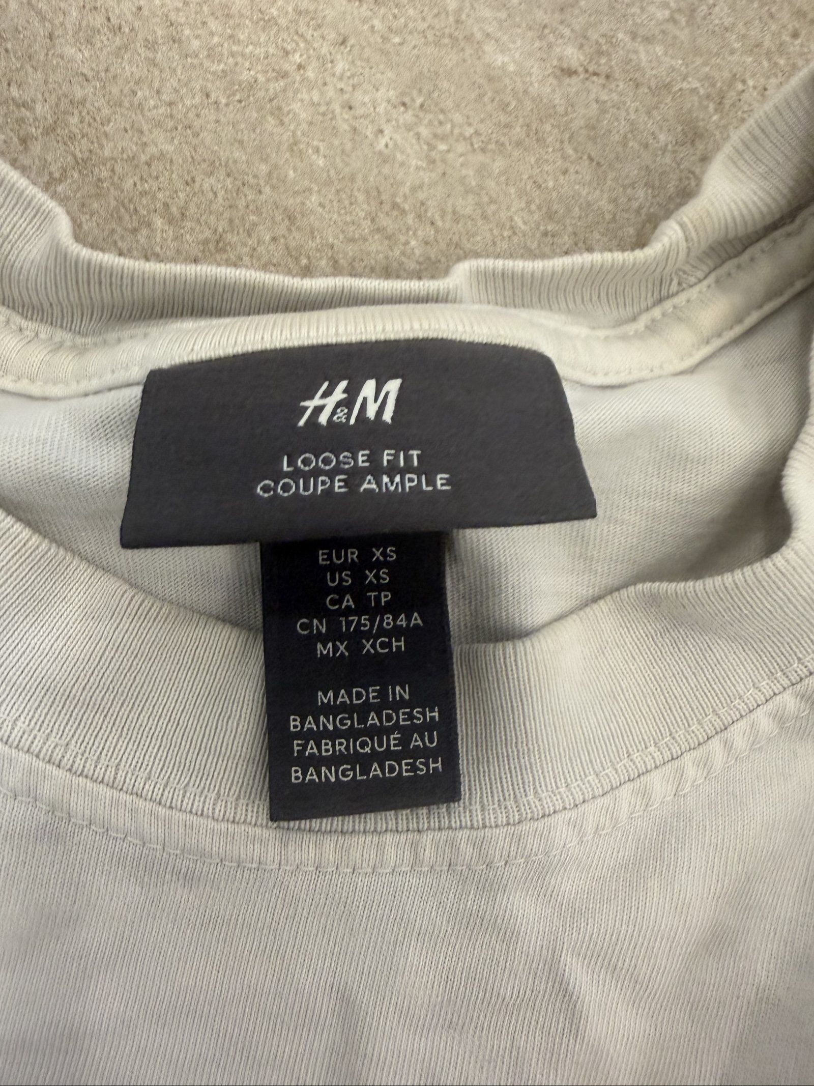 H&M White Loose Fit Synthesis Print T-Shirt US XS image 7