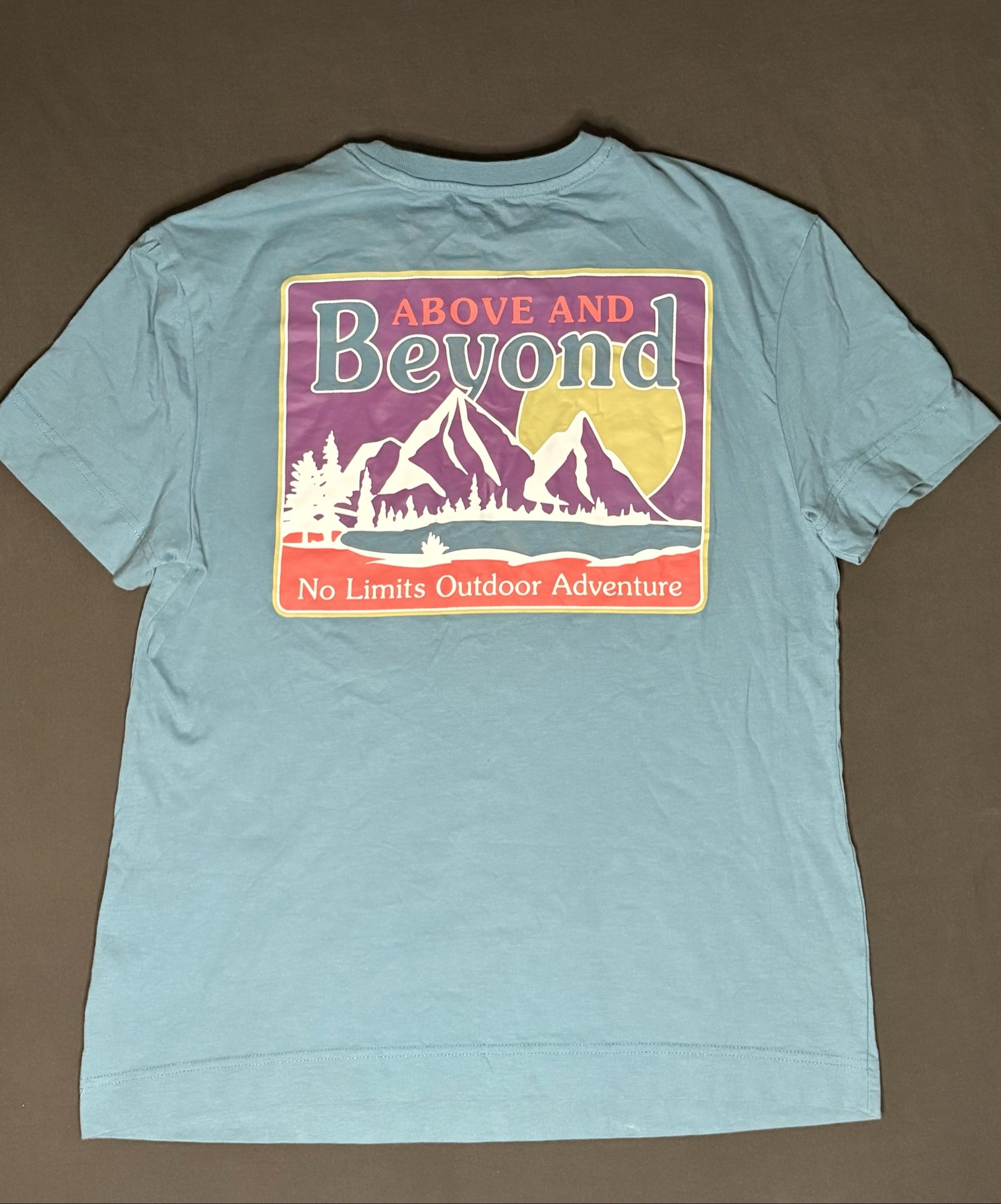 Primark Blue Outdoor Adventure Graphic T-Shirt Large image 2